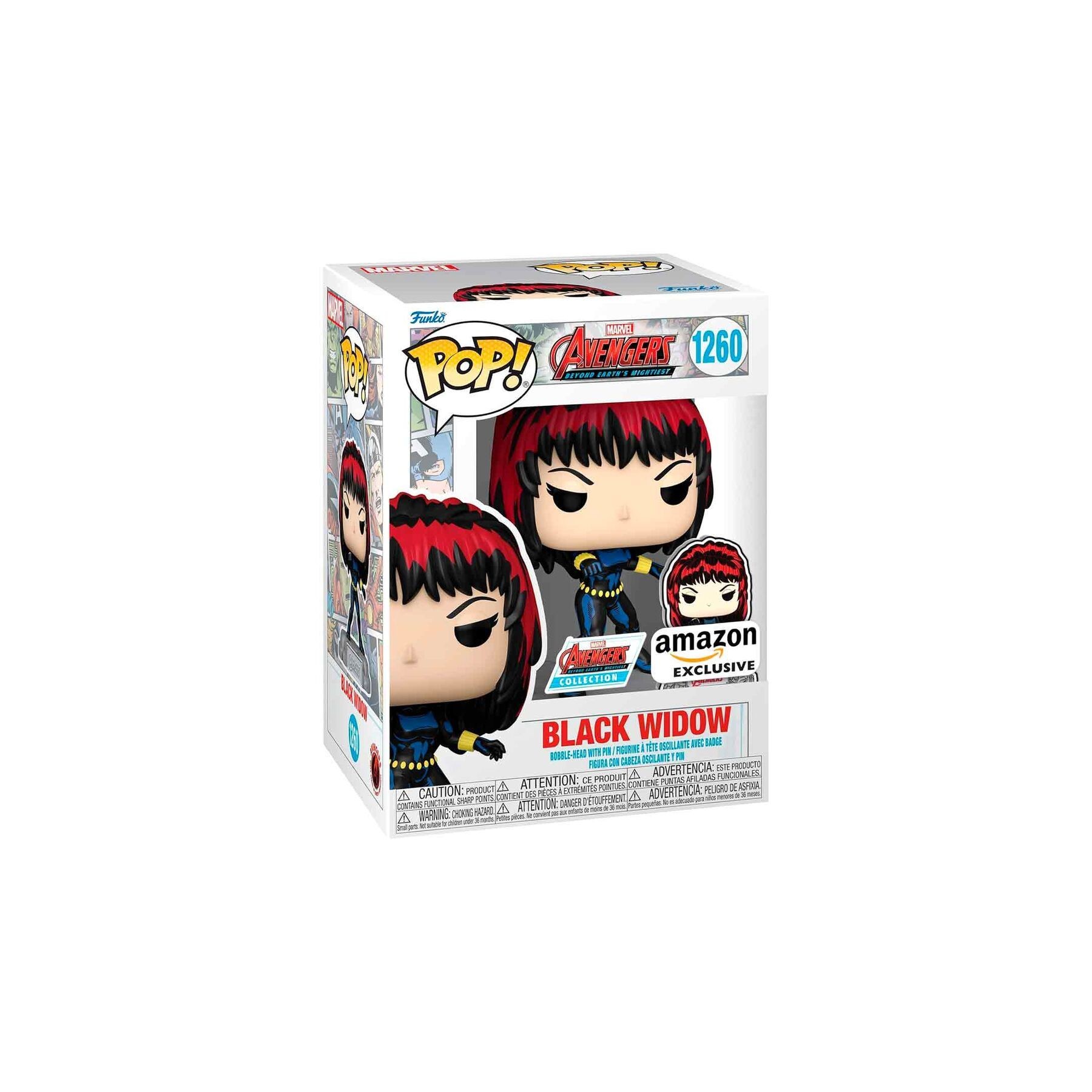 Figura POP Marvel Avengers 60th Anniversary Comic Black Widow with Pin Exclusive