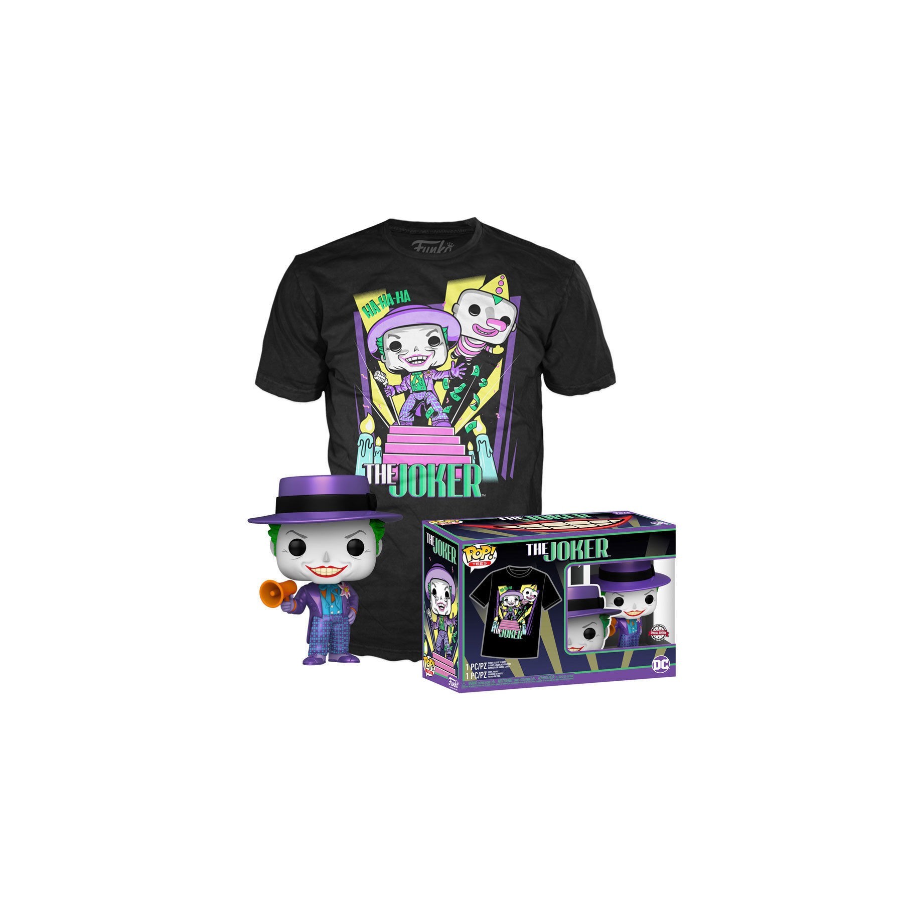 Set figura POP & Tee DC Comics Batman The Joker
