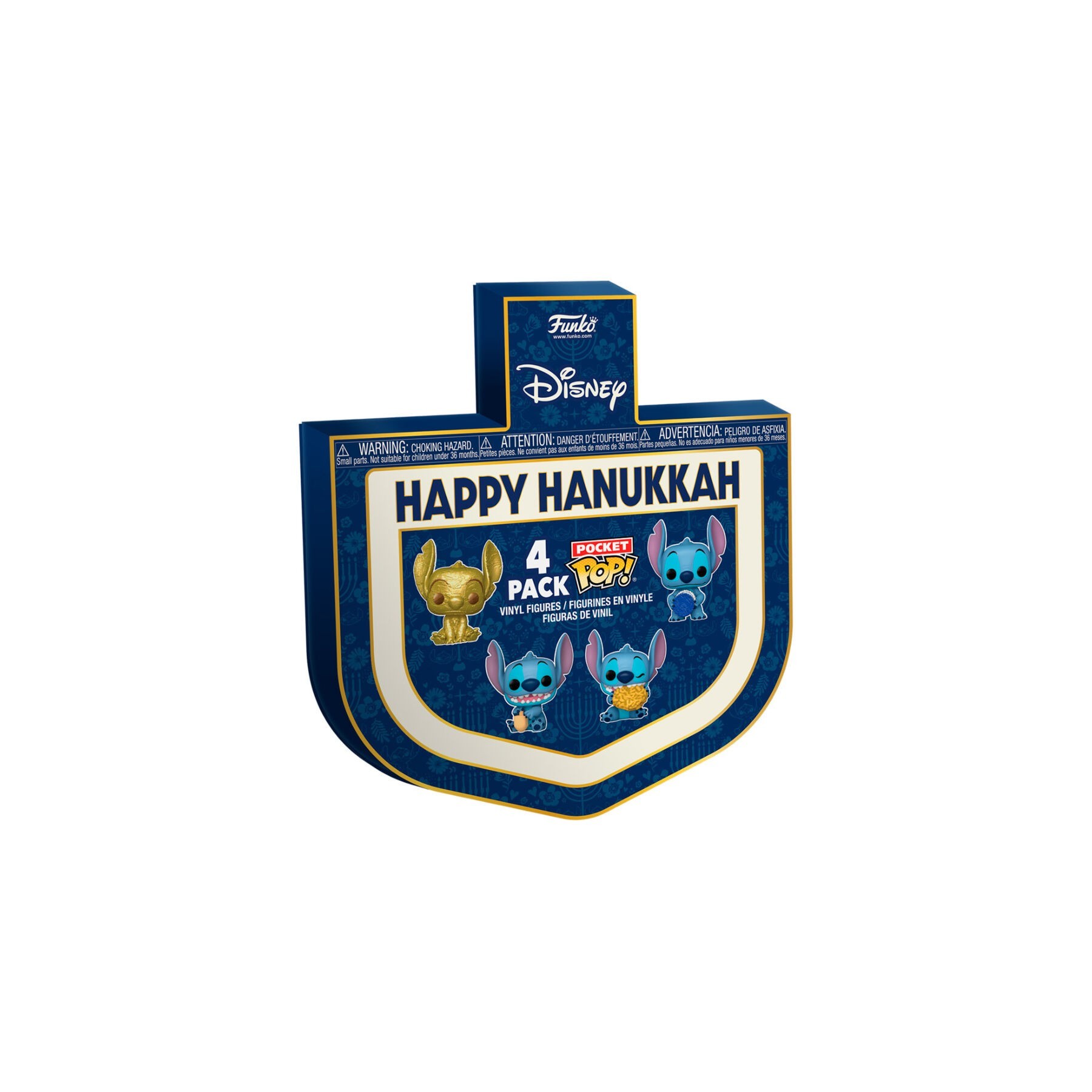 Set 4 figuras Pocket POP Disney Stitch Happy Hanukkah