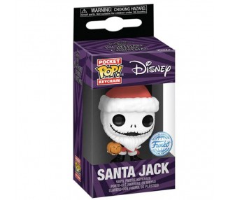 Llavero Pocket POP Disney Pesadilla Antes de Navidad Santa Jack Exclusive
