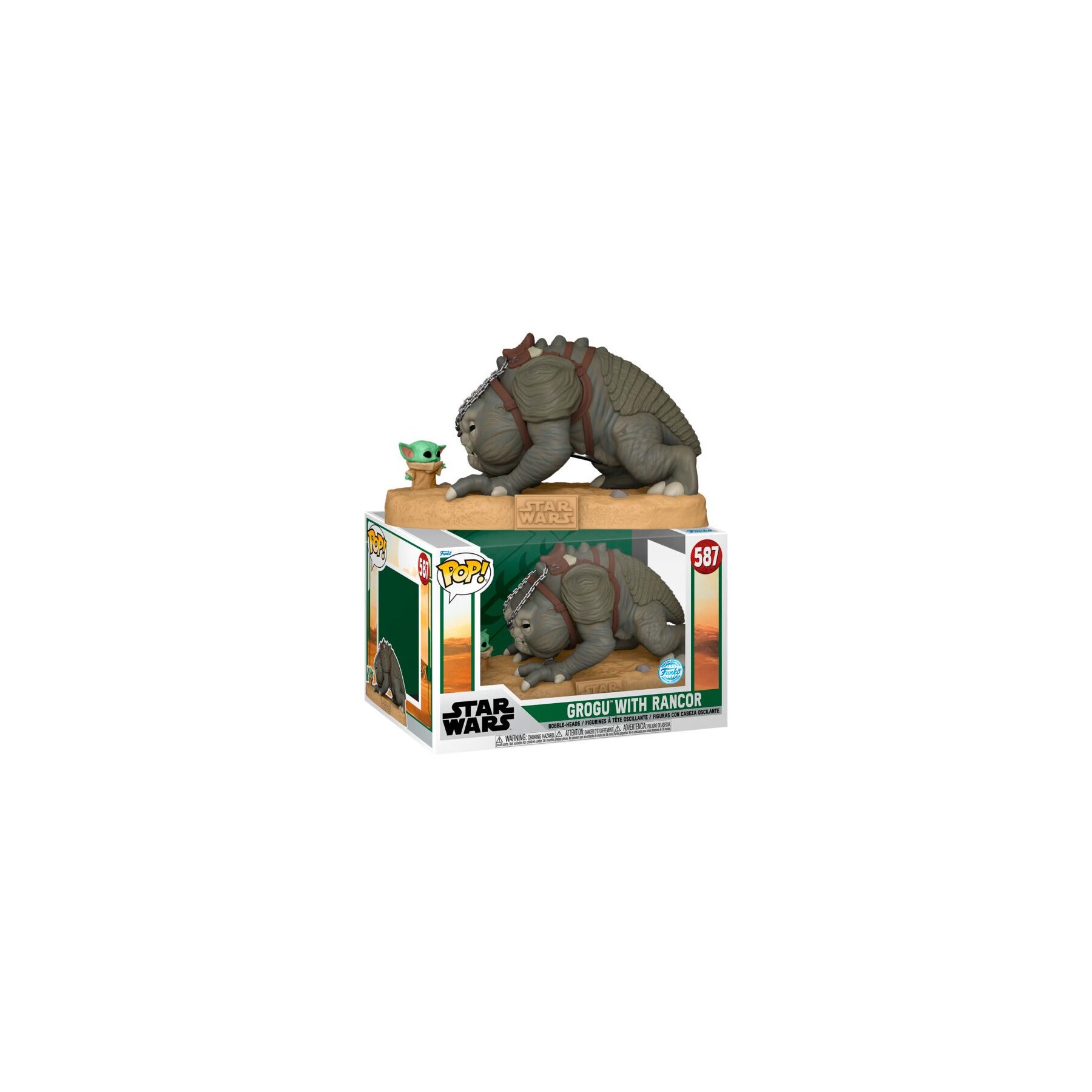 Figura POP Star Wars Grogu with Rancor Exclusive