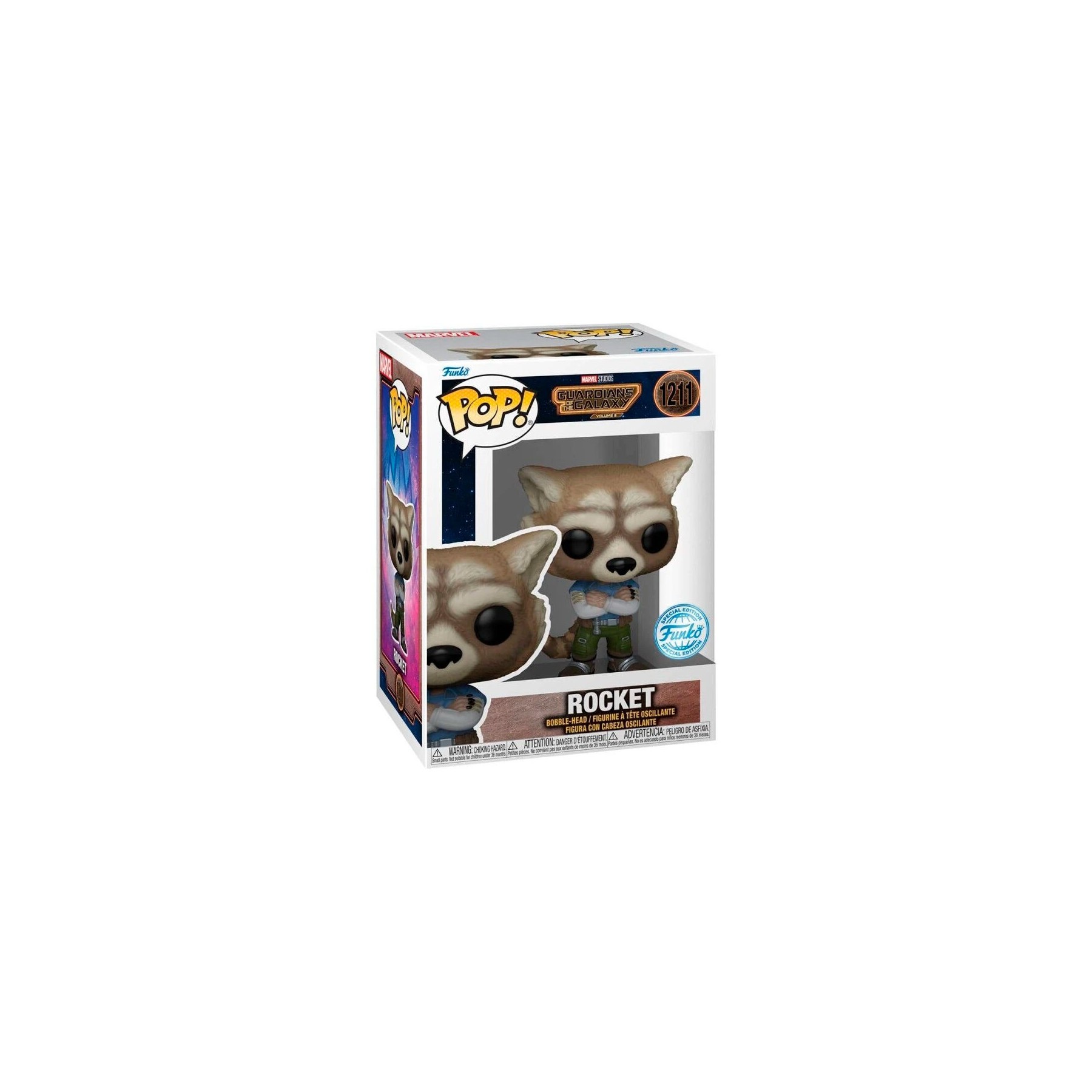 Figura POP Marvel Guardianes de la Galaxia Rocket Exclusive