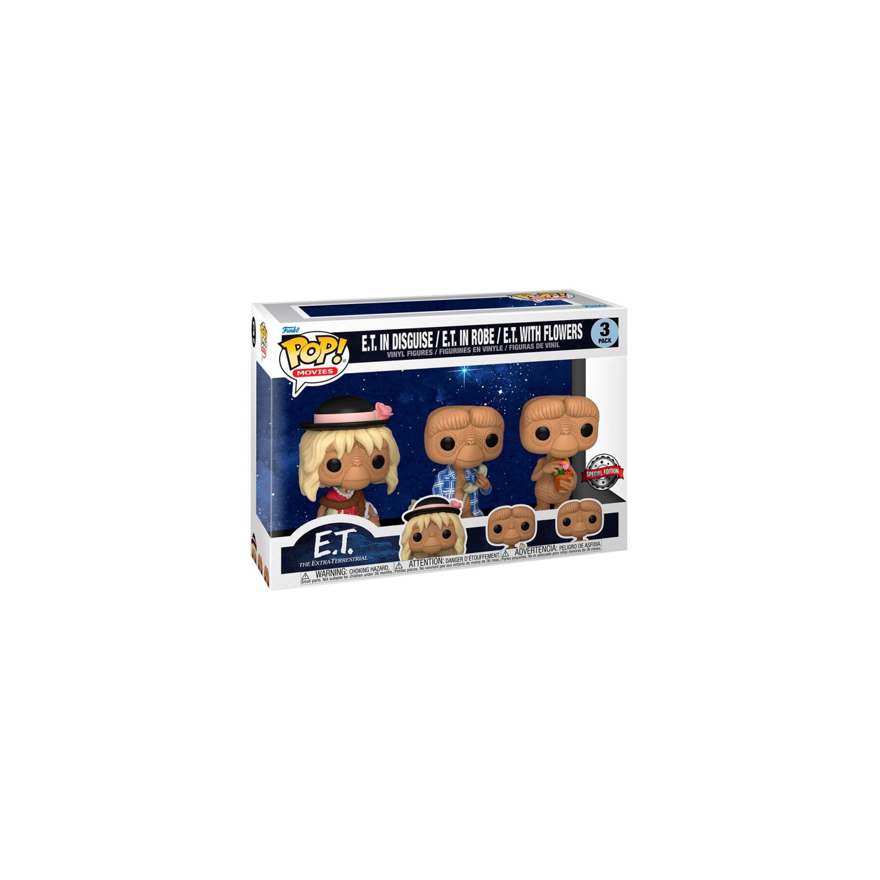 Blister 3 figuras POP E.T El Extraterrestre Exclusive