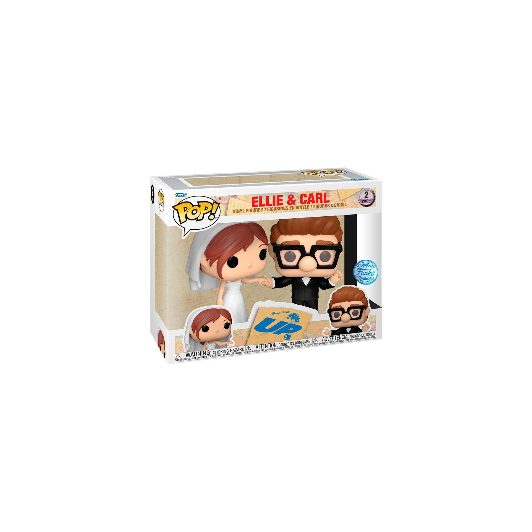 Blister 2 figuras POP Disney UP Ellie & Carl Exclusive