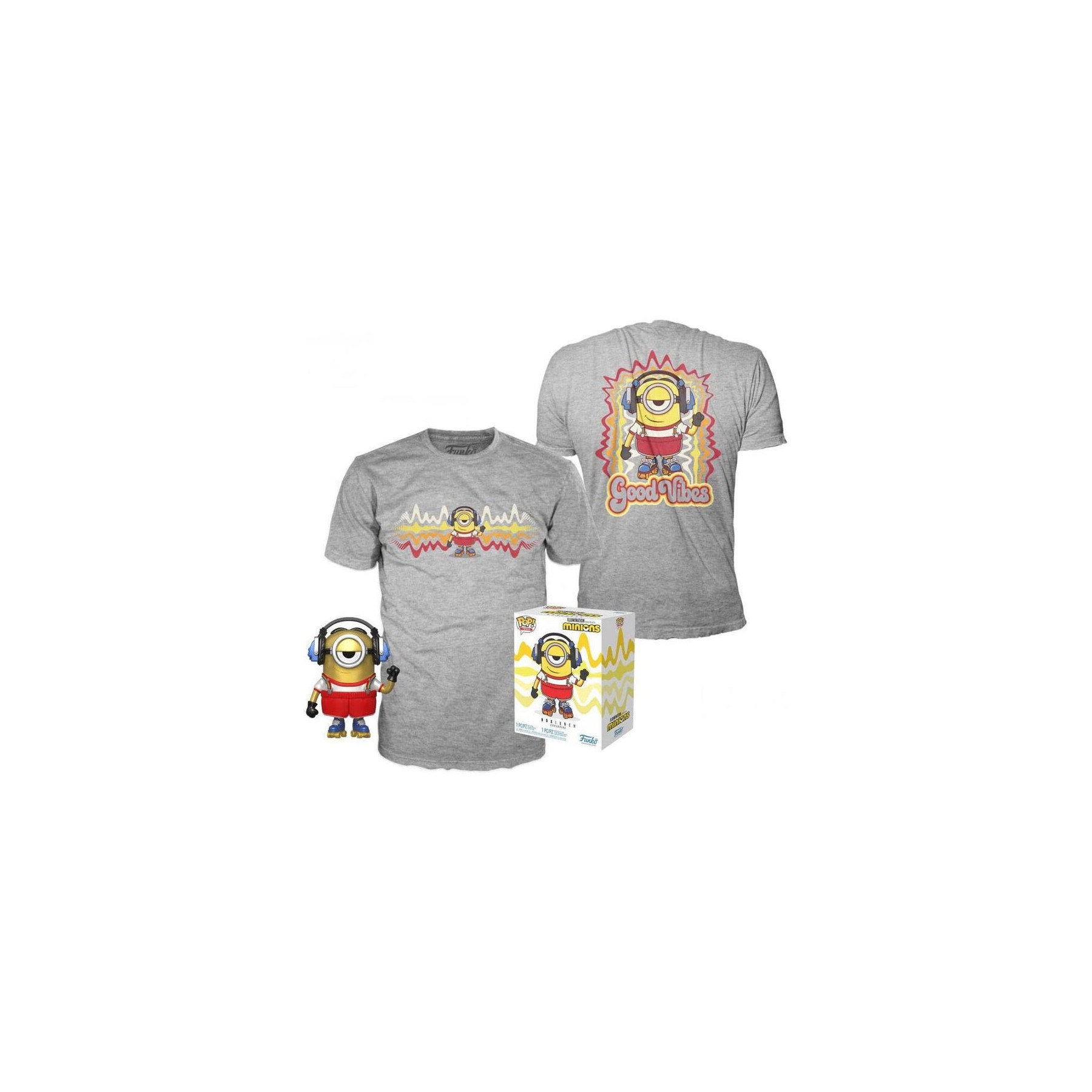 Set figura POP & Tee Minions Roller Skating Stuart Metallic Exclusive