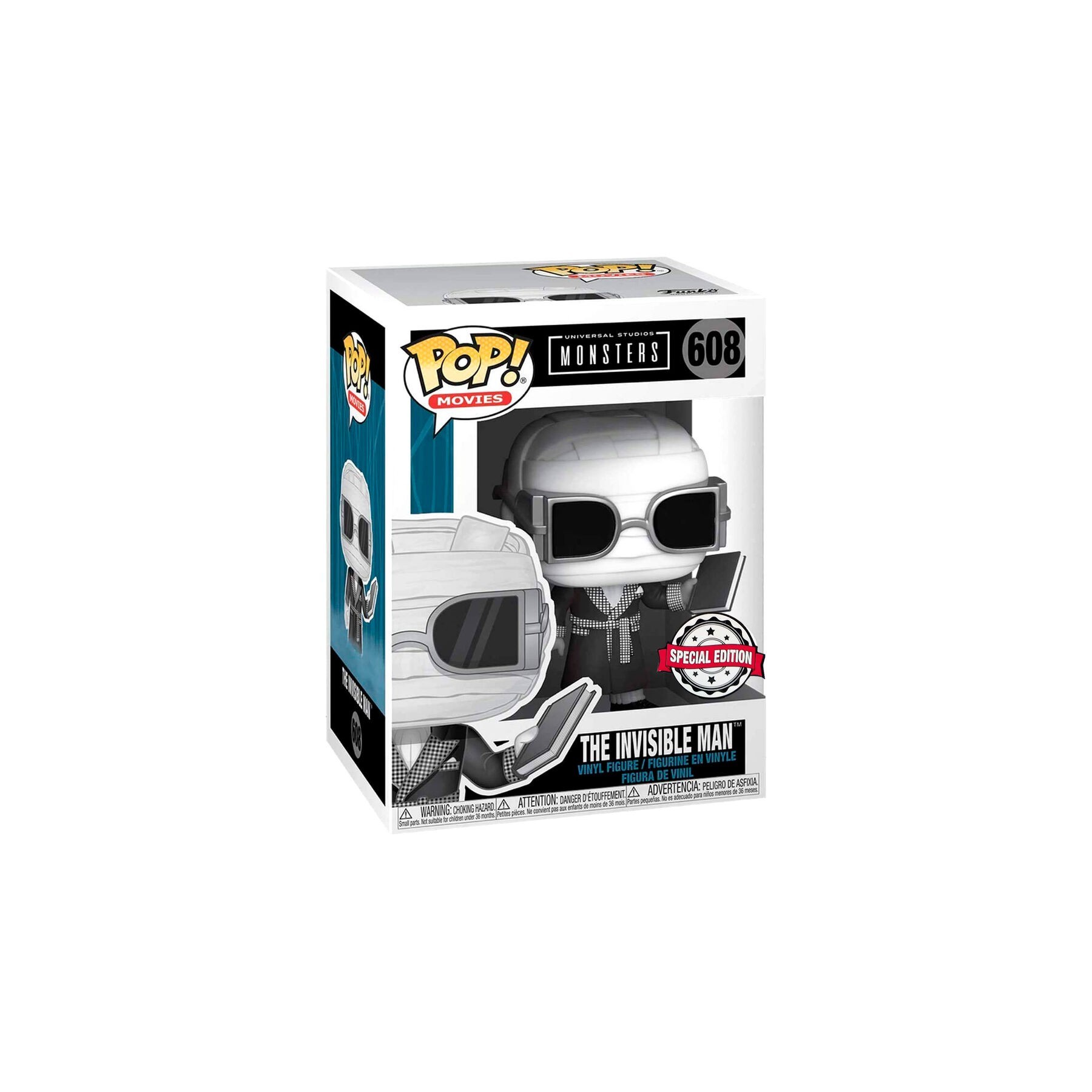 Figura POP Universal Monsters Invisible Man Black and White Exclusive