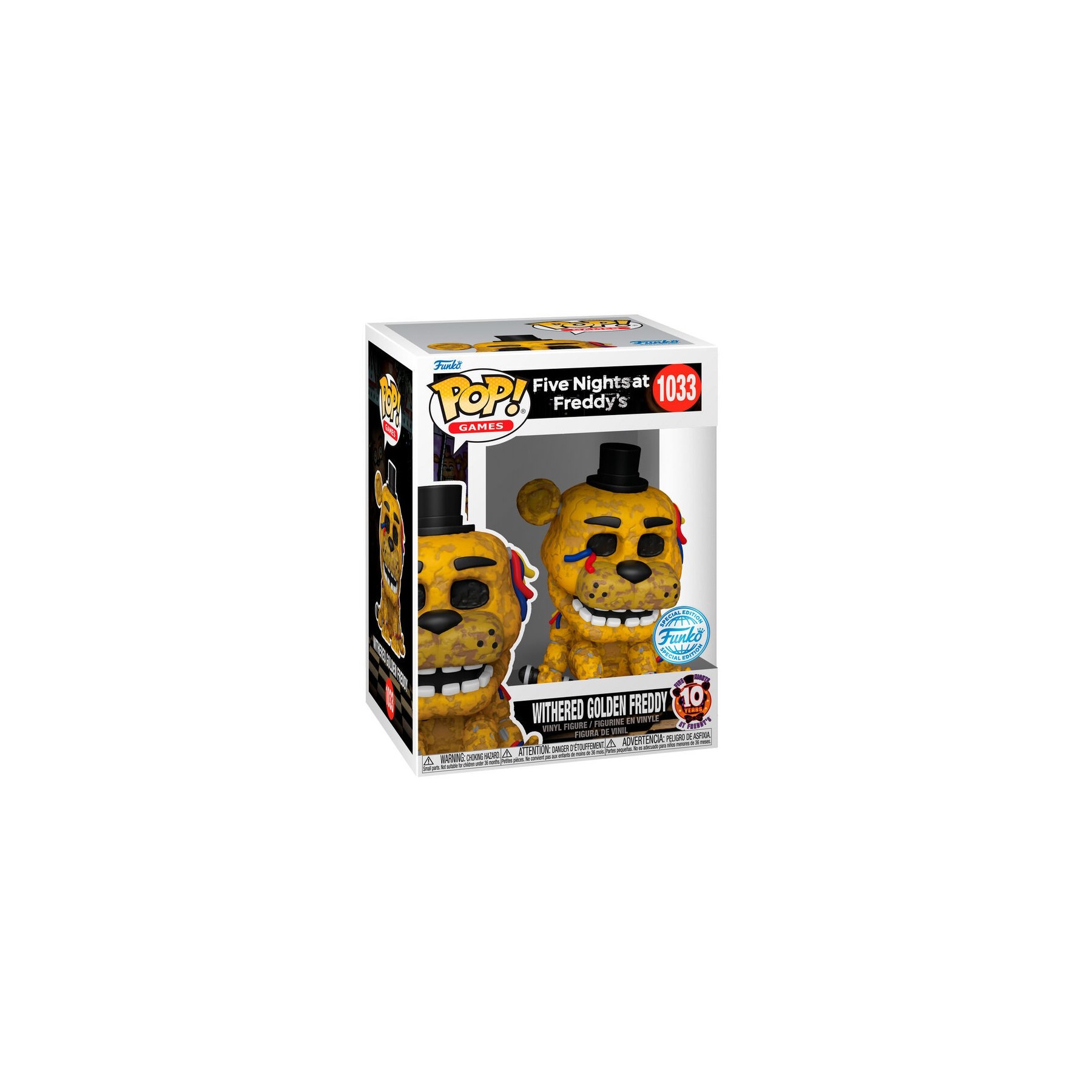 Figura POP Five Night at Freddys Withered Golden Freddy Exclusive