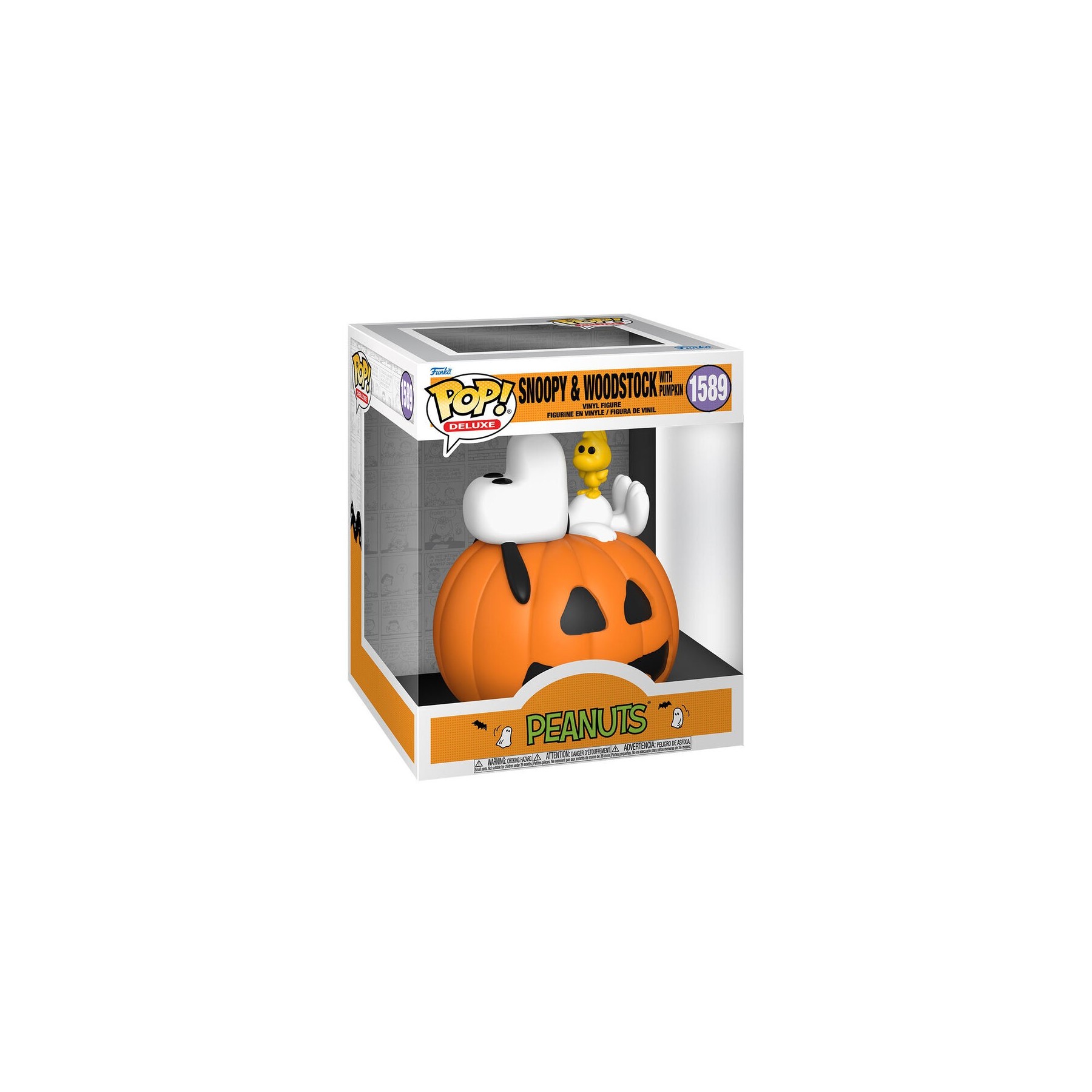 Figura POP Deluxe Peanuts Snoopy & Woodstock with Pumpkin