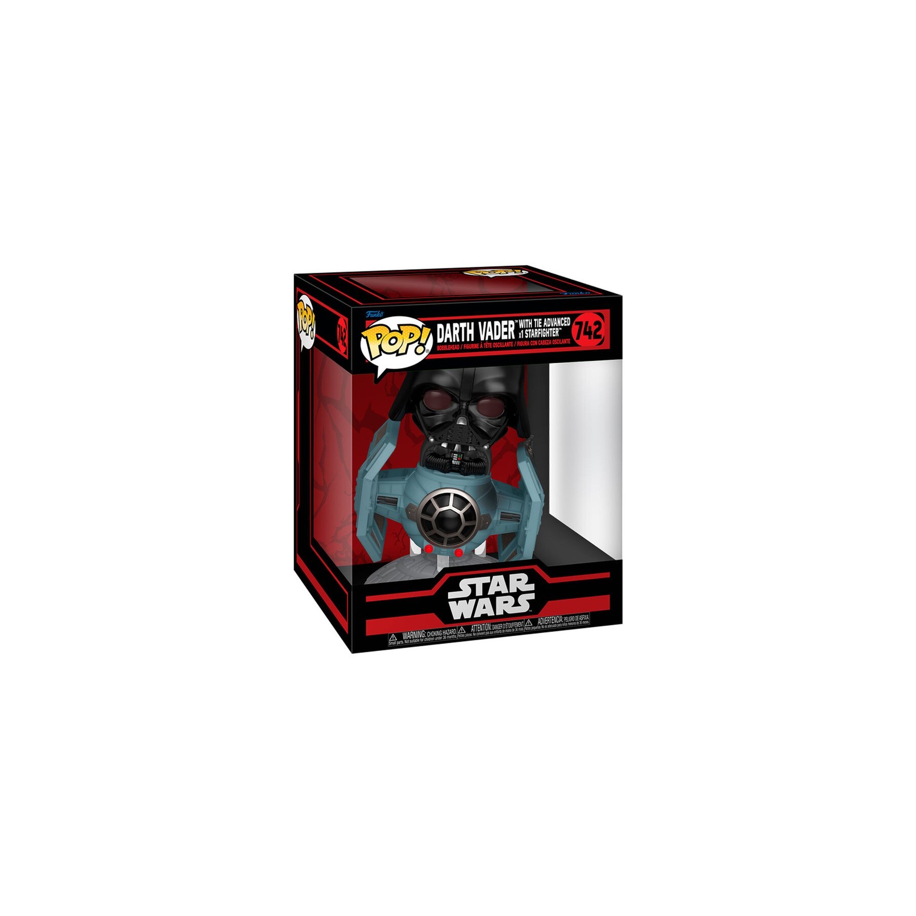 Figura POP Rides Deluxe Star Wars Darth Vader with Tie Advanced Starfighter