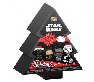 Arbol con 4 figuras Pocket POP Star Wars