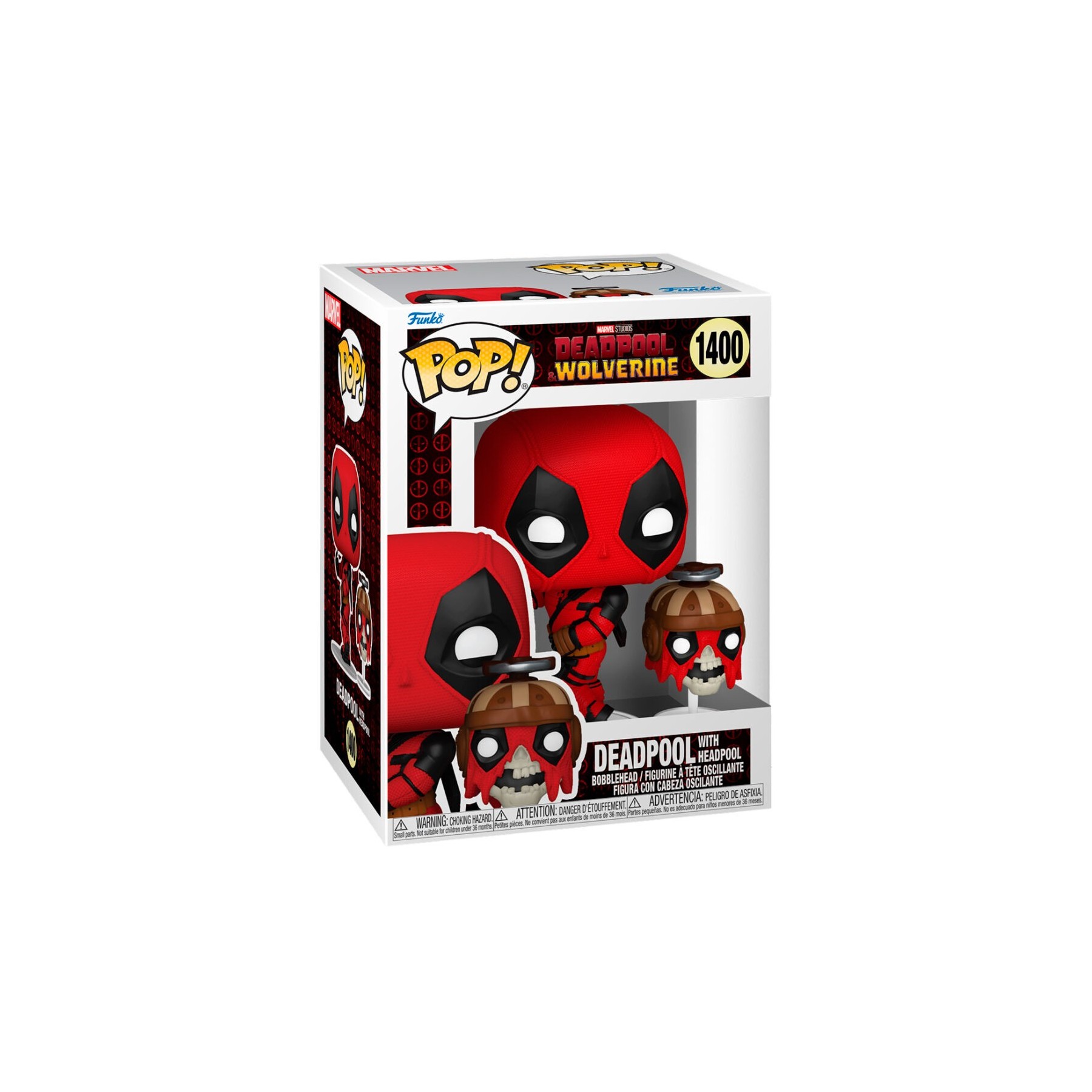 Figura POP Marvel Deadpool & Wolverine Deadpool with Headpool