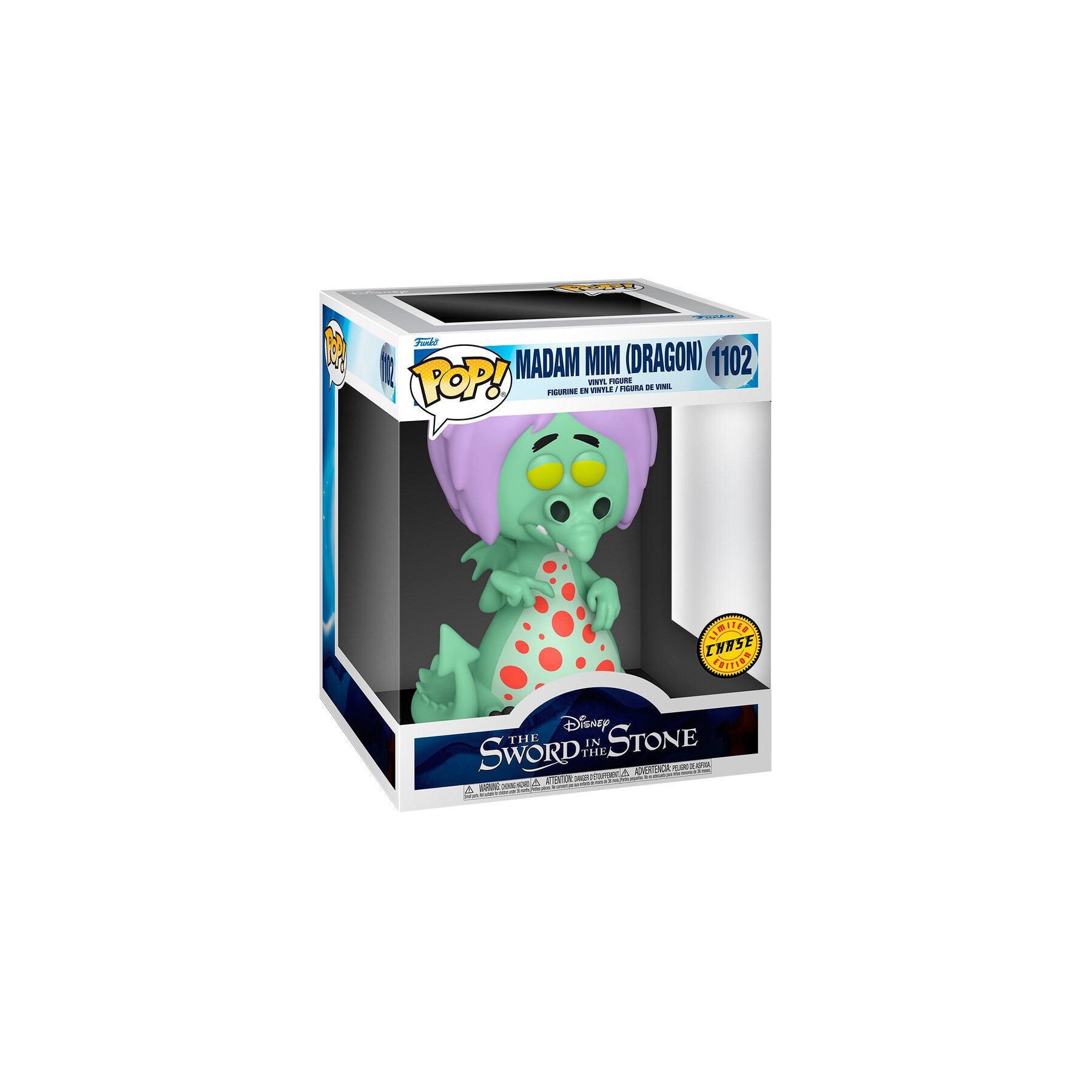 Figura POP Disney Merlin El Encantador Mim as Dragon Chase 15cm