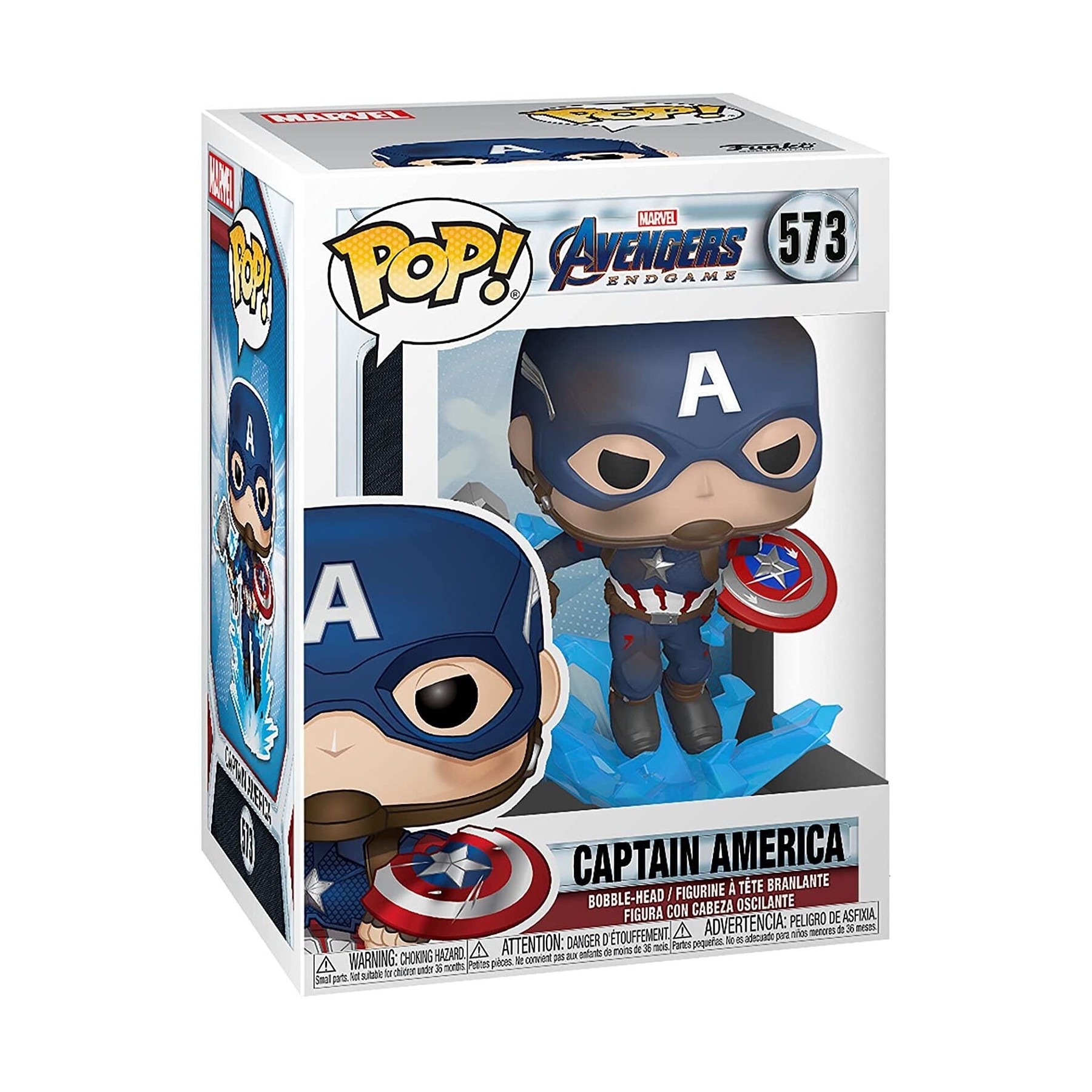 Figura POP Marvel Avengers Endgame Captain America with Broken Shield & Mjolnir
