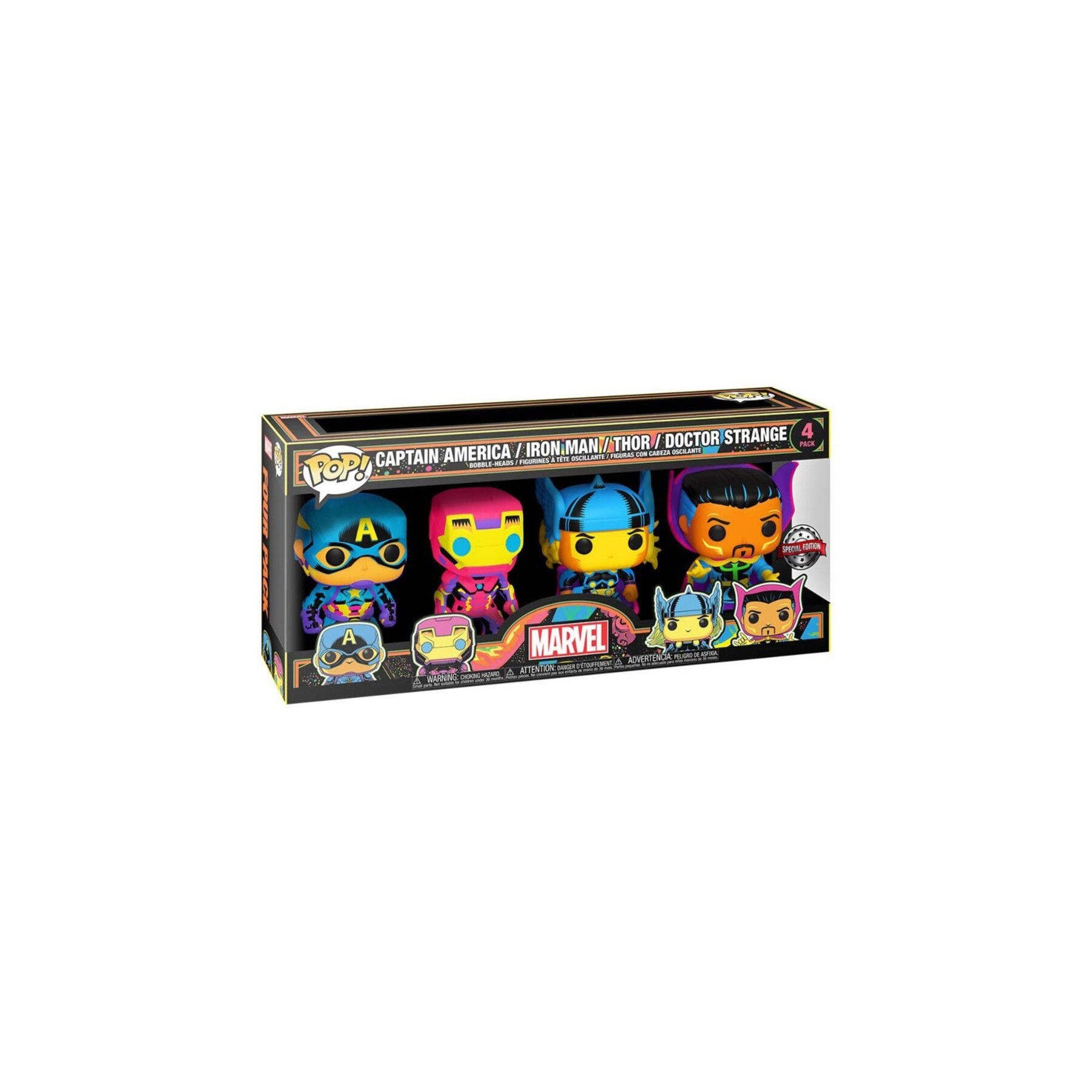 Blister 4 figuras POP Marvel Exclusive