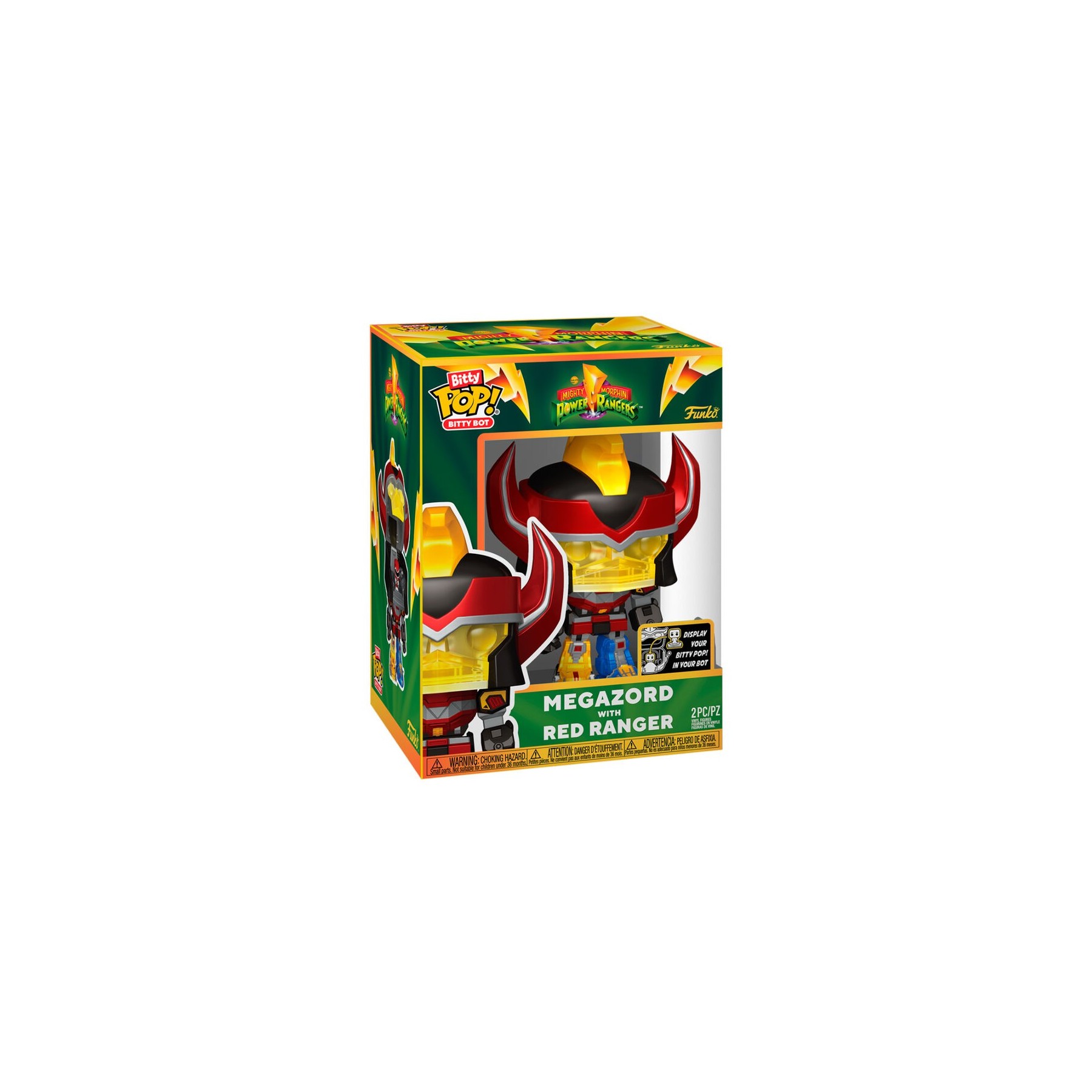 Figura Bitty Bots Mighty Morphin Power Rangers Megazord with Red Ranger