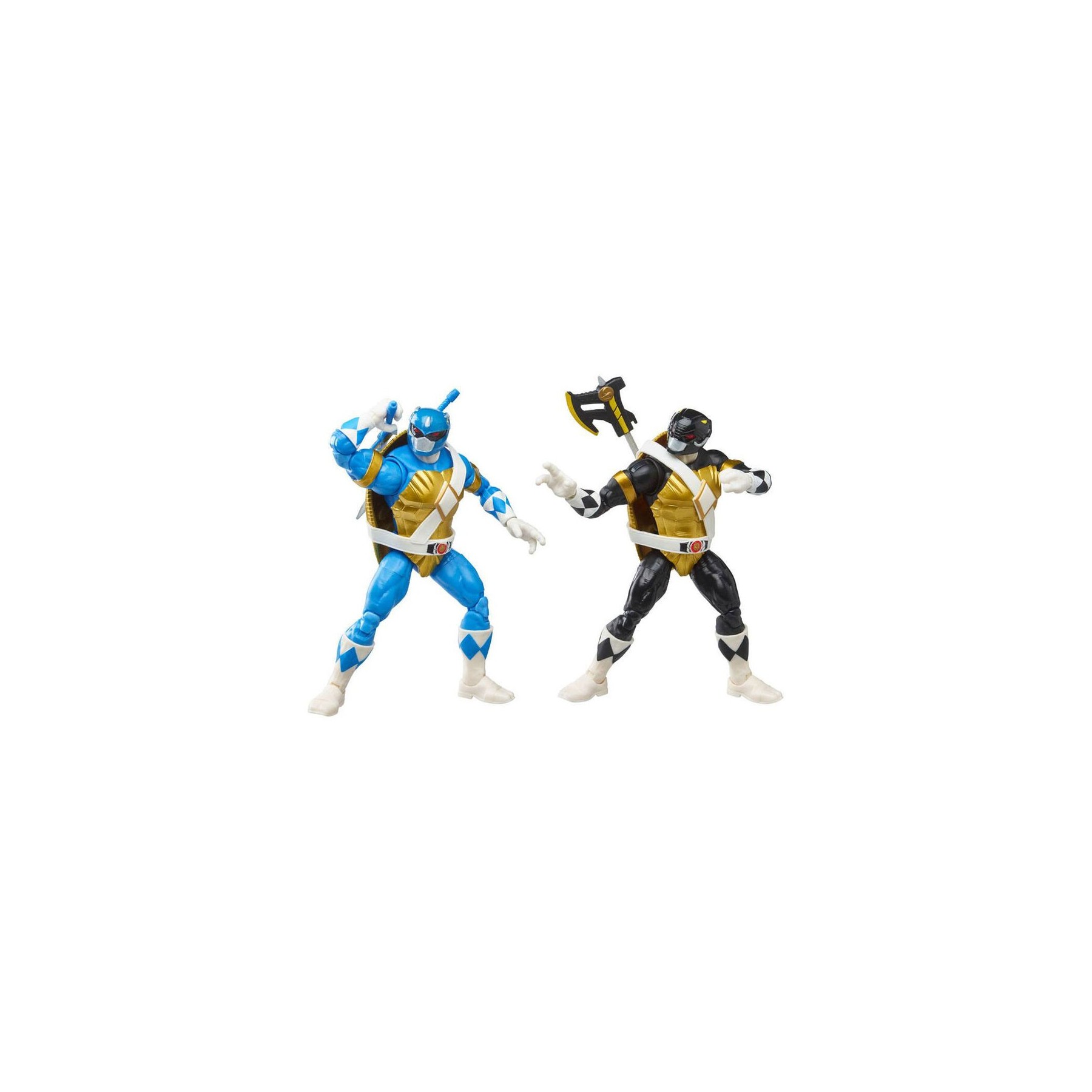 Blister figuras Donatello + Leonardo Power Tortugas Ninja Rangers 15cm