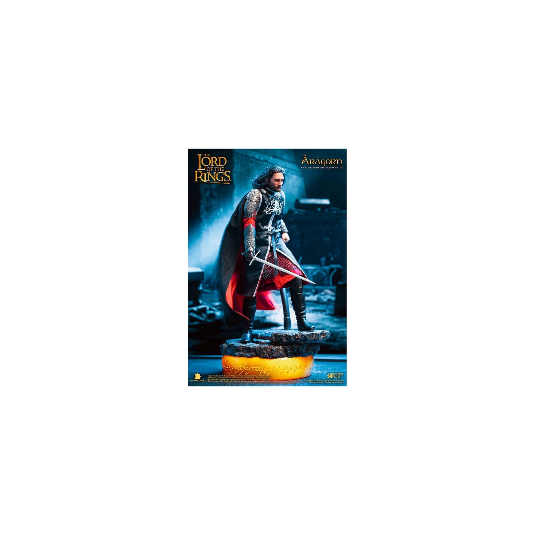Figura Real Master Aragorn Deluxe Version El Señor de los Anillos 23cm
