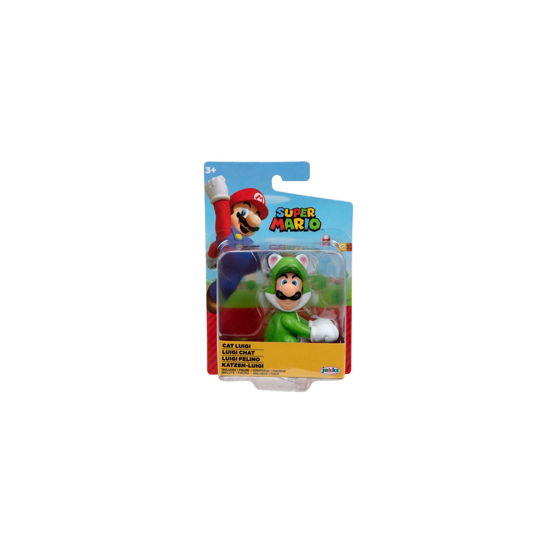 Figura Luigi Felino Super Mario Nintendo 6,5cm