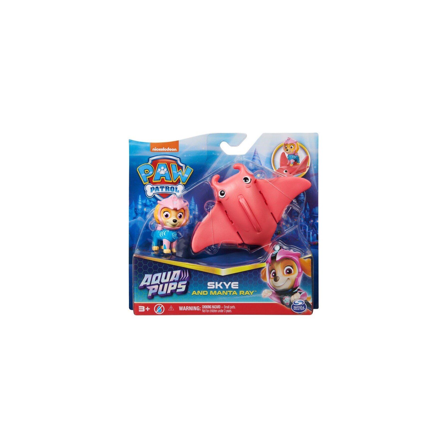 Blister 2 figuras Skye Aqua Pups Patrulla Canina Paw Patrol