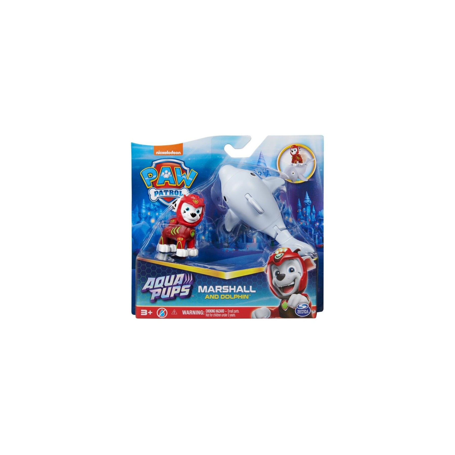 Blister 2 figuras Marshall Aqua Pups Patrulla Canina Paw Patrol