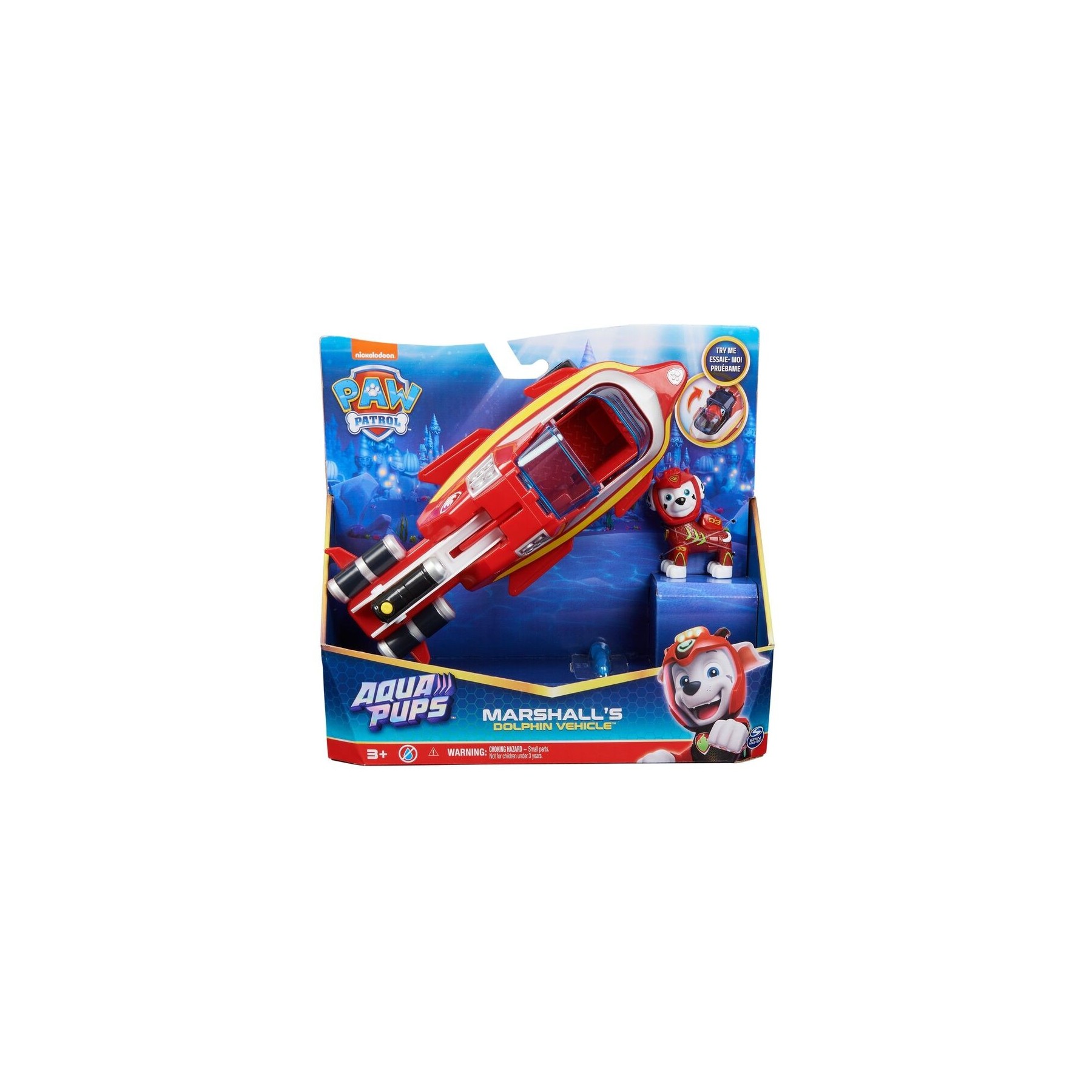 Blister 2 figuras Marshall Vehiculos Aqua Pups Patrulla Canina Paw Patrol