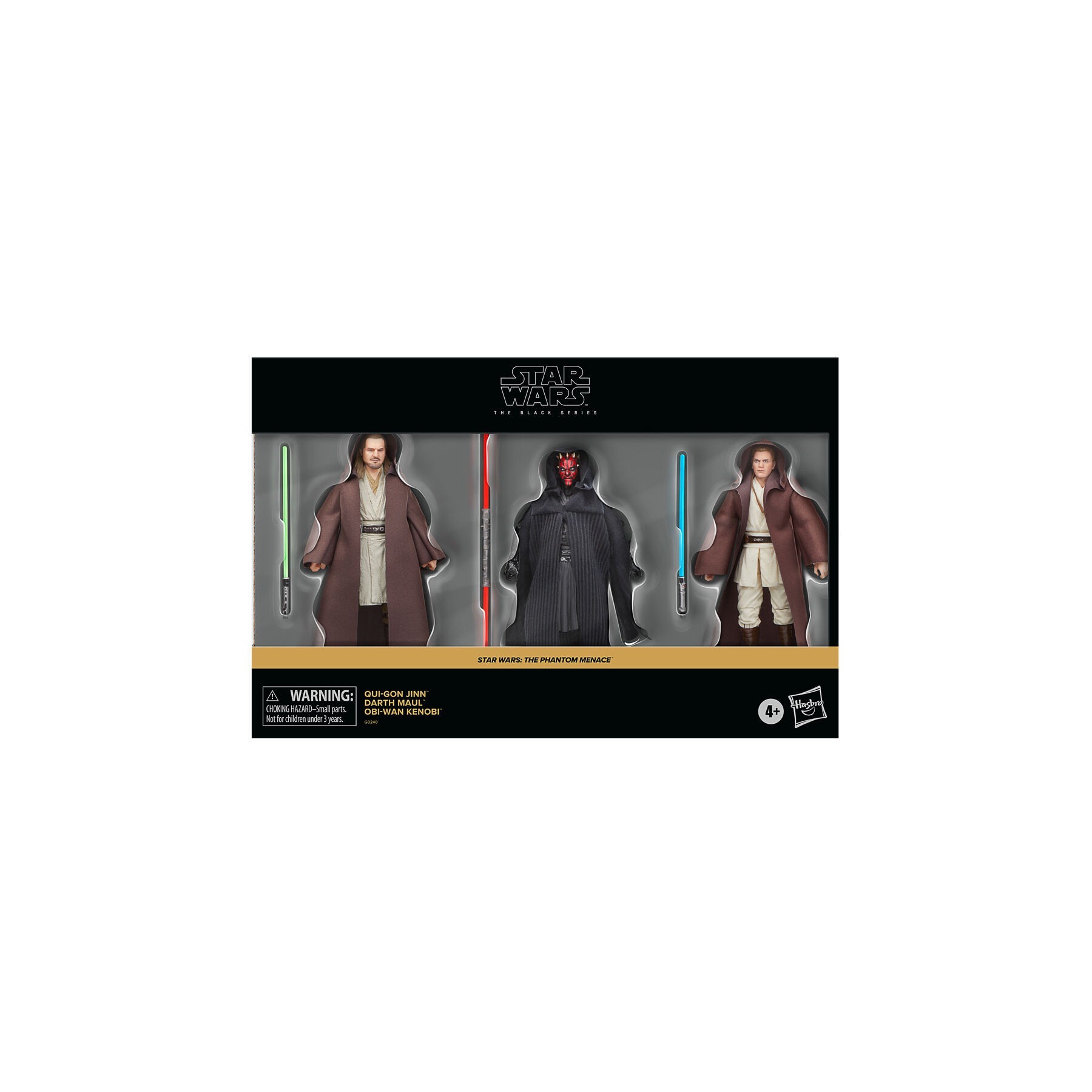 Blister 3 figuras Qui-Go Jinn Darth Maul Obi-Wan Kenobi La Amenaza Fantasma Star Wars 15cm