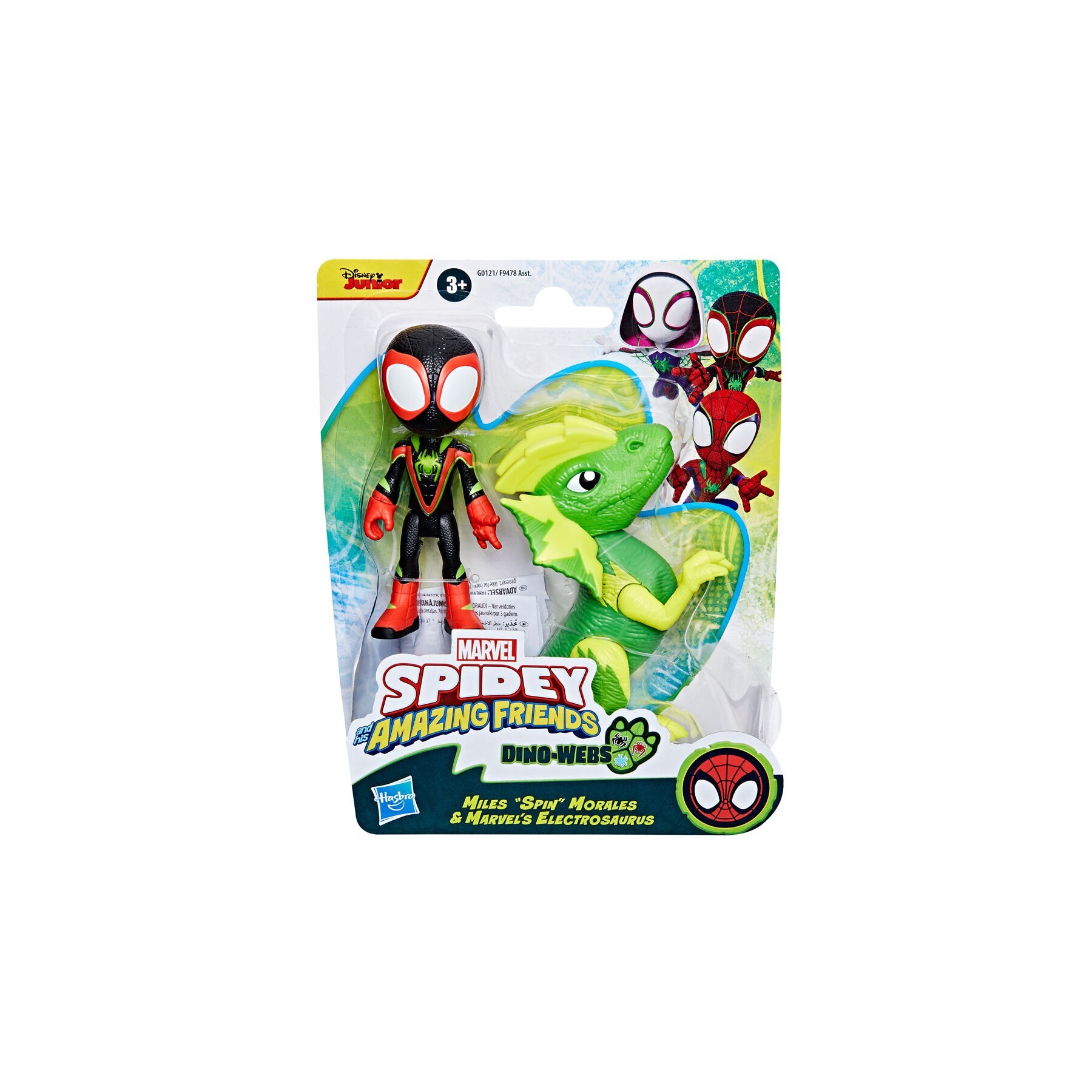 Figura Miles Spin Morales & Marvels Electrosaurus Spidey and his Amazing Friends Marvel