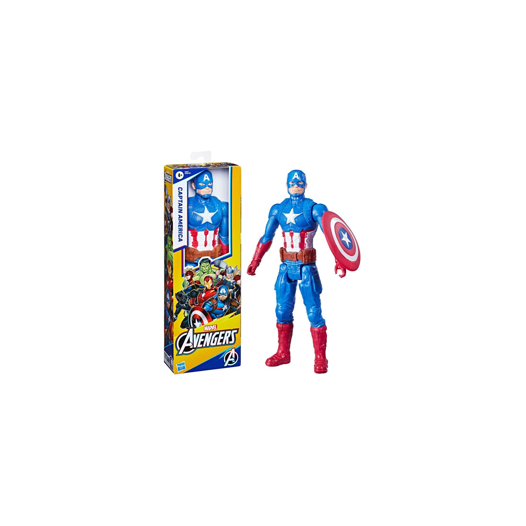 Figura Capitan America Deluxe Titan Hero Vengadores Avengers Marvel 30cm