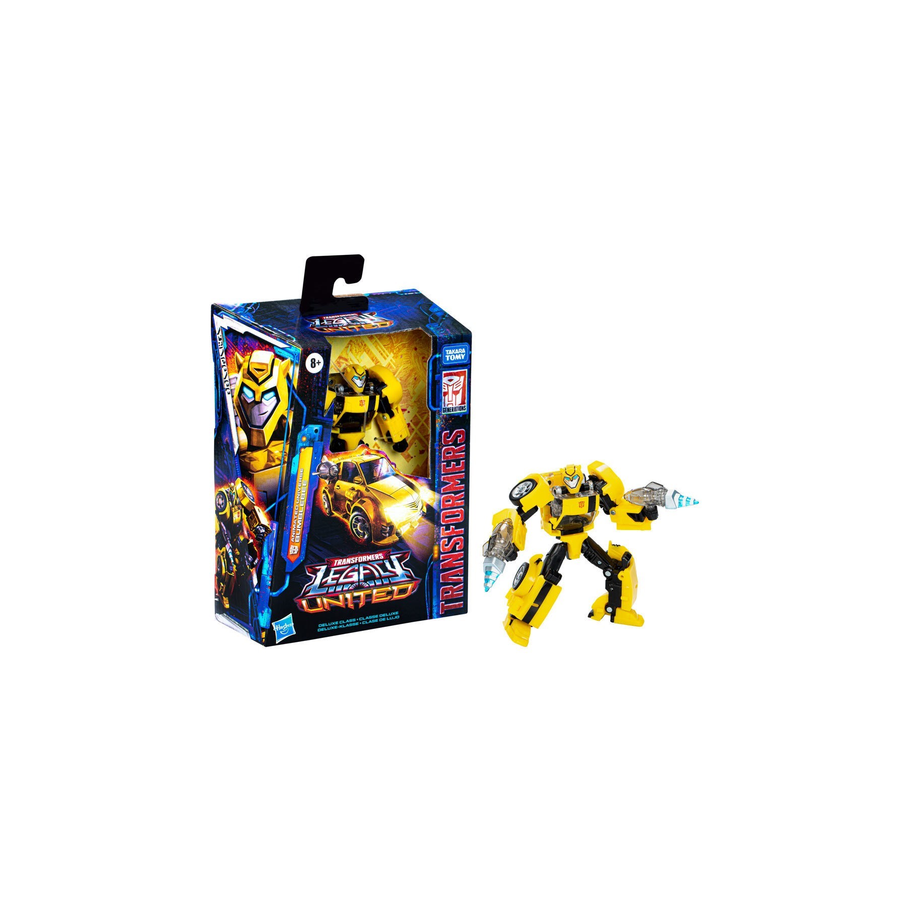 Figura Bumbleebee Animated Universe Deluxe Class Legacy United Transformers 14cm