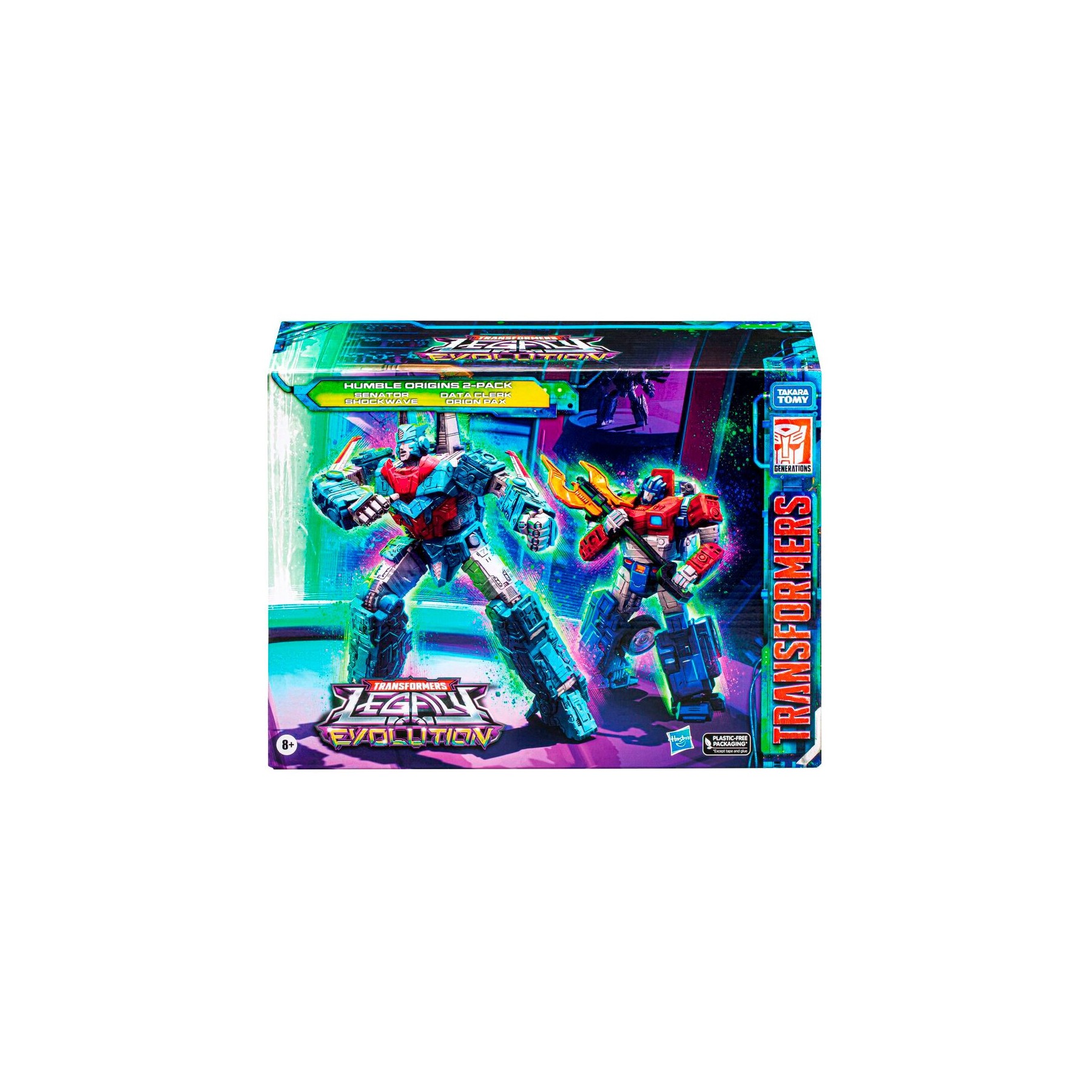 Set 2 figuras Data Cleark & Senator Humble Origins Legacy Evolution Rise of Tyranny Transformers 17,5cm