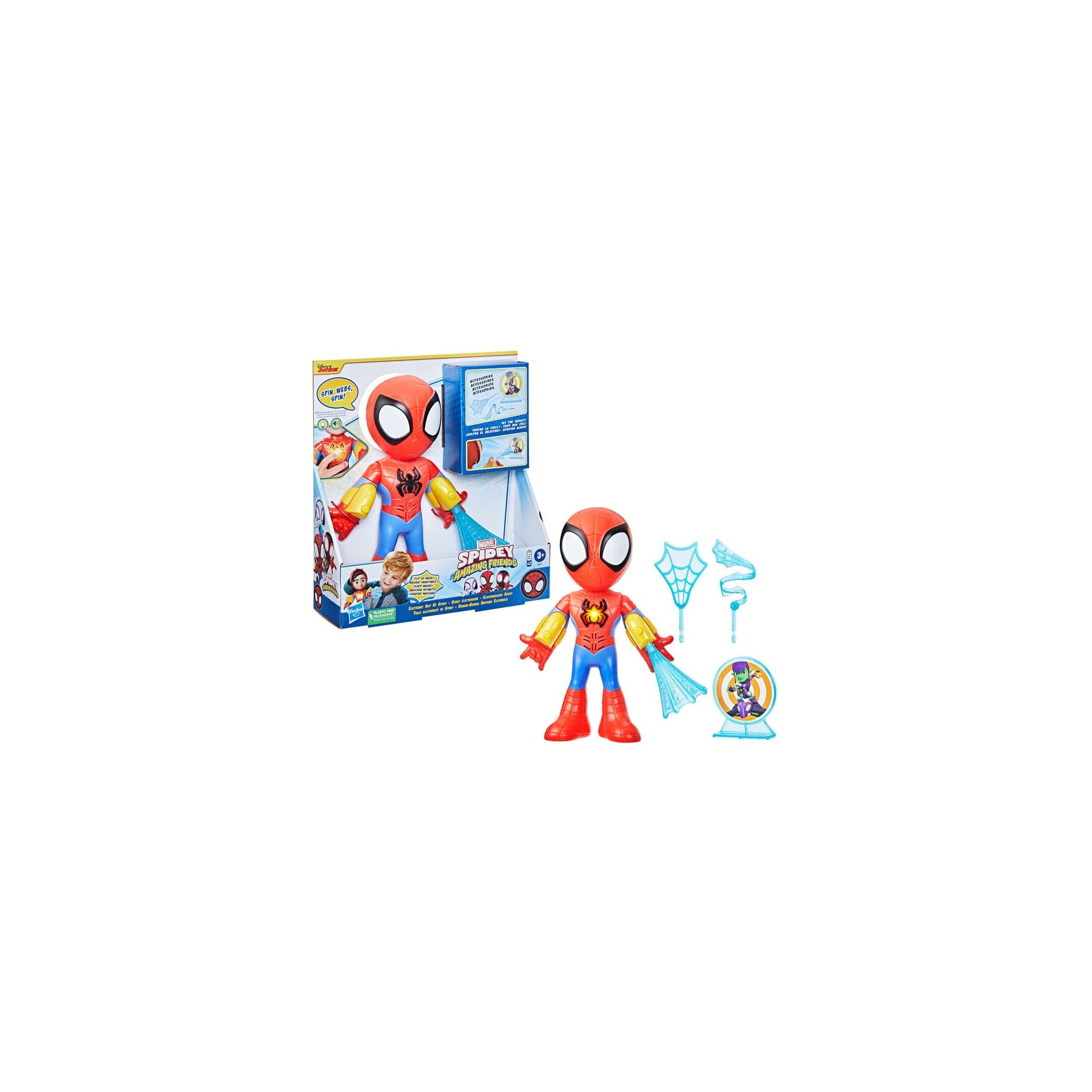 Figura Spidey traje electronico Spidey Amazing Friends Marvel 25cm