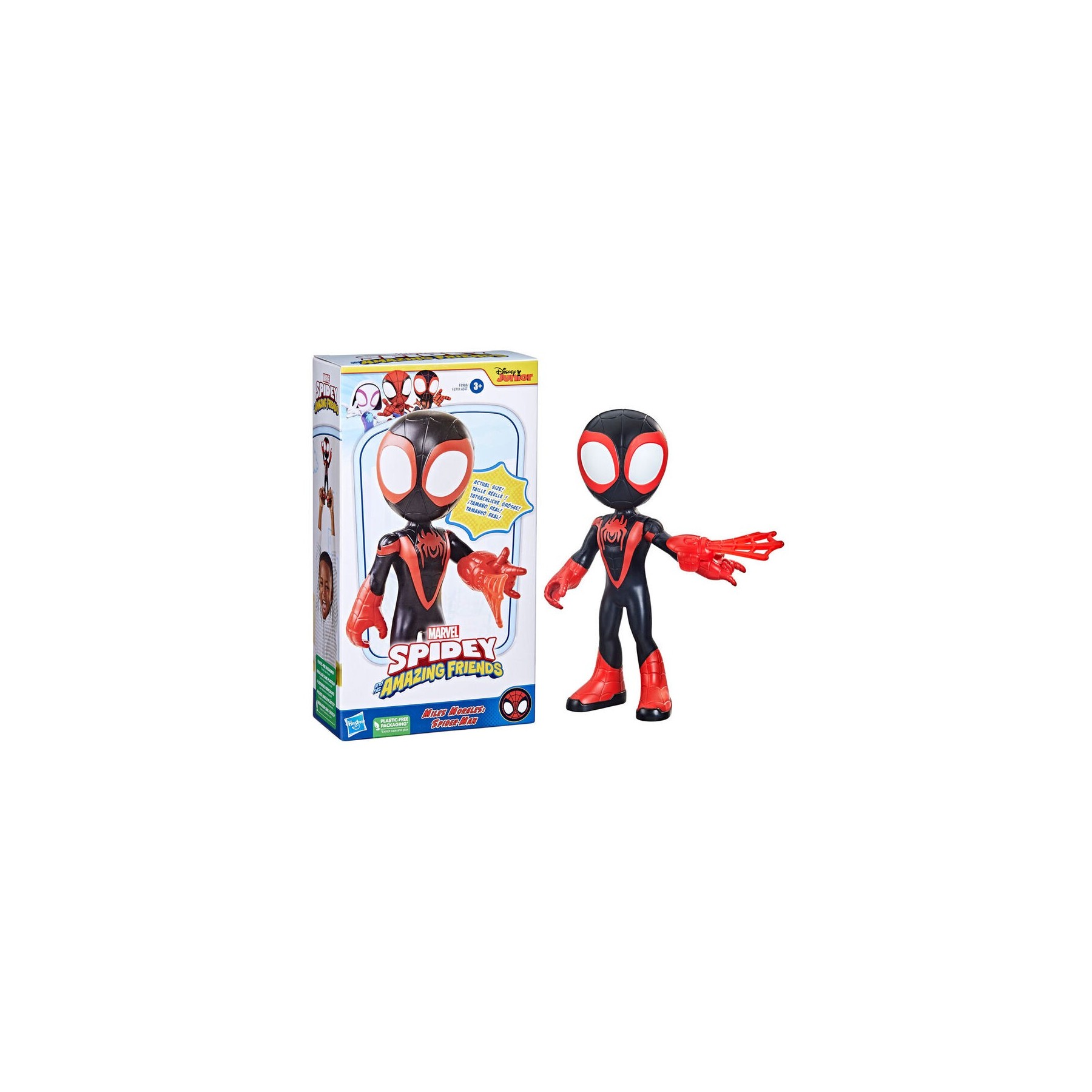 Figura Miles Morales Spidey Amazing Friends Marvel 22cm