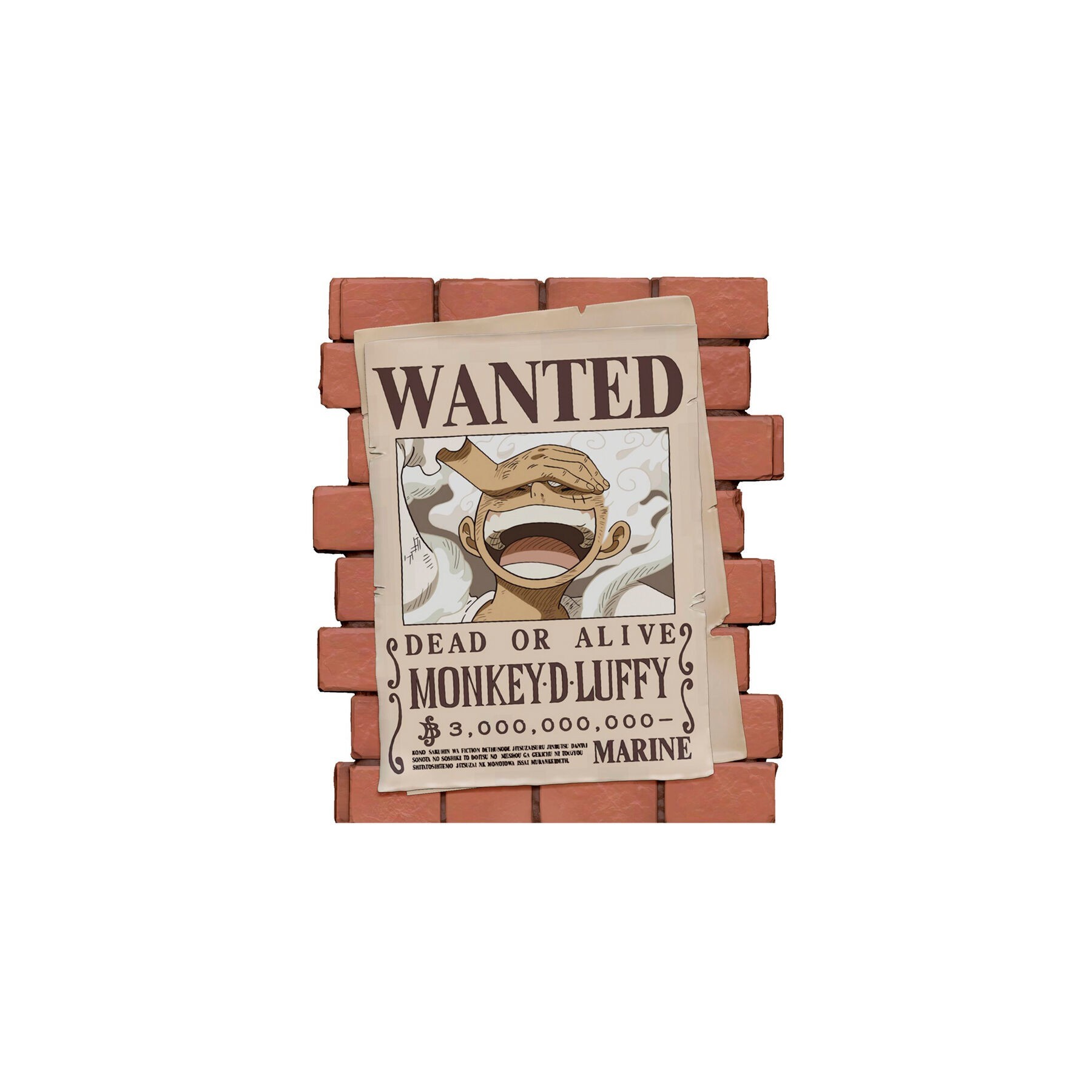 Figura Hucha Wanted Luffy One Piece 16cm