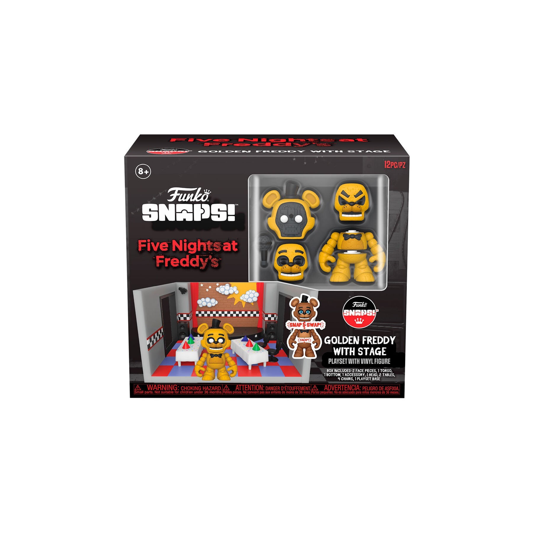 Figura playset Snaps! Five Nights at Freddys Golden Freddy with Stage