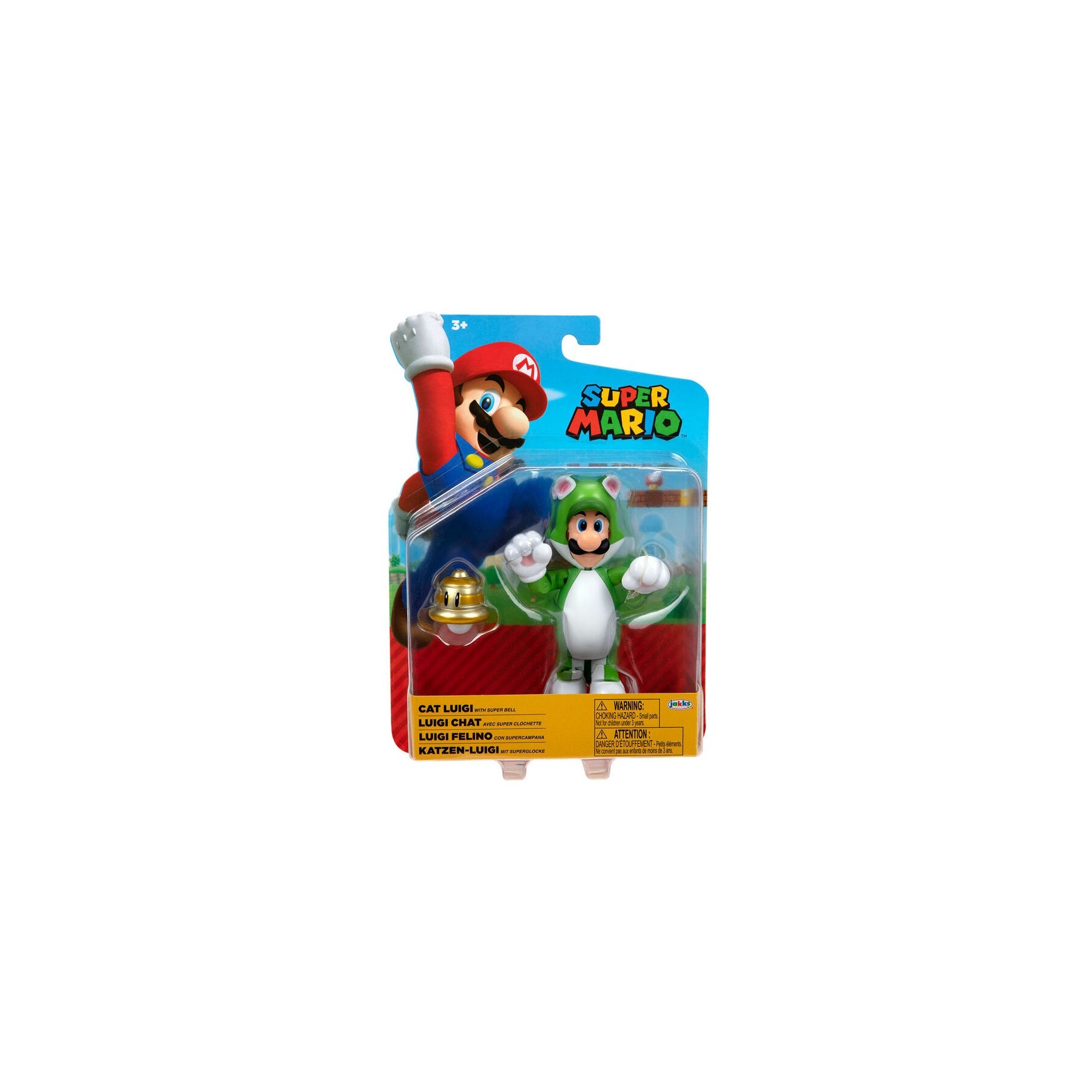 Figura Luigi Felino Super Mario Nintendo 10cm