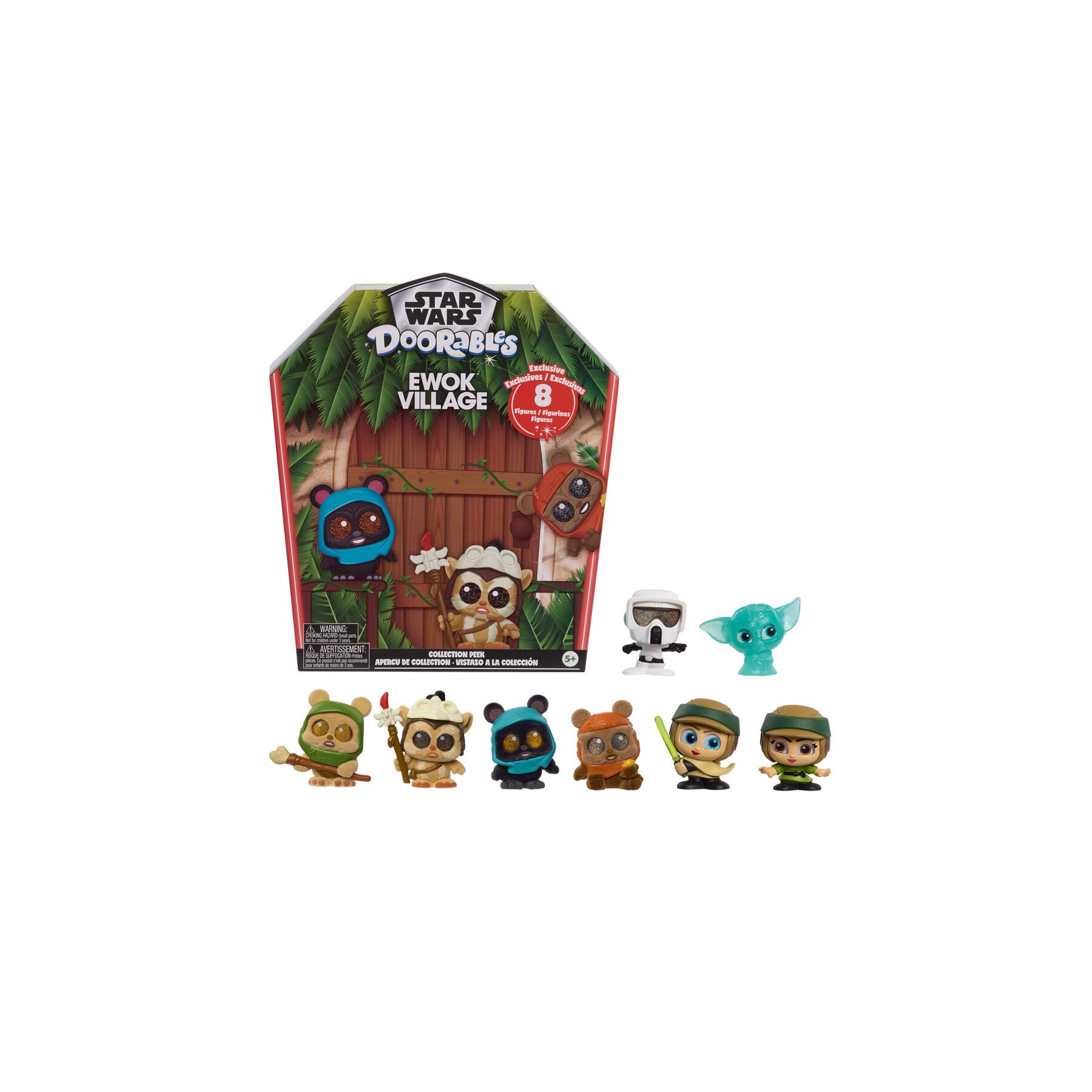 Set 8 figuras Ewok Collection Peek Star Wars Doorables surtido