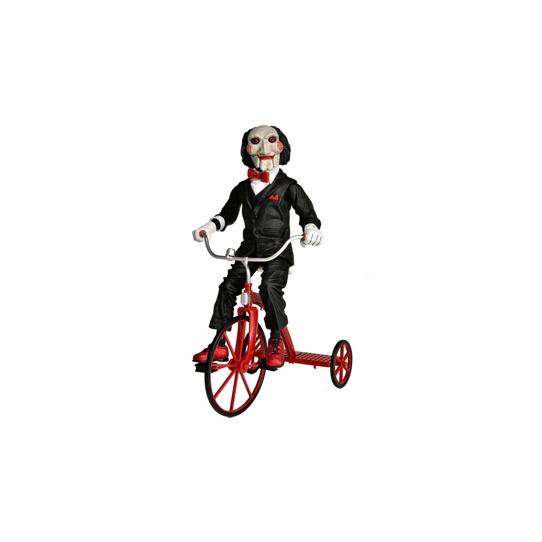 Figura Billy the Puppet Triciclo Saw con sonido 33cm