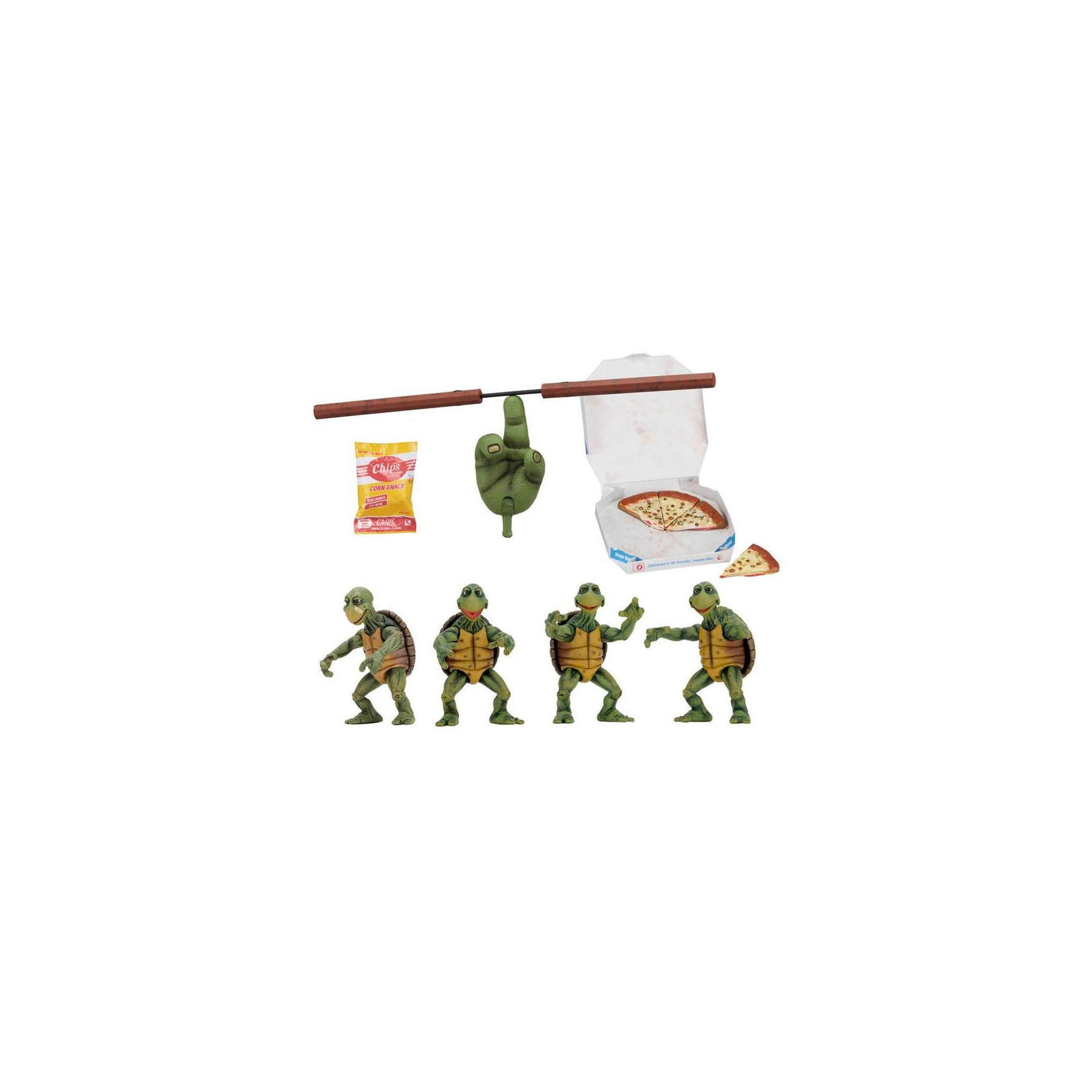 Set 4 figuras Baby Turtles Las Tortugas Ninja 10cm