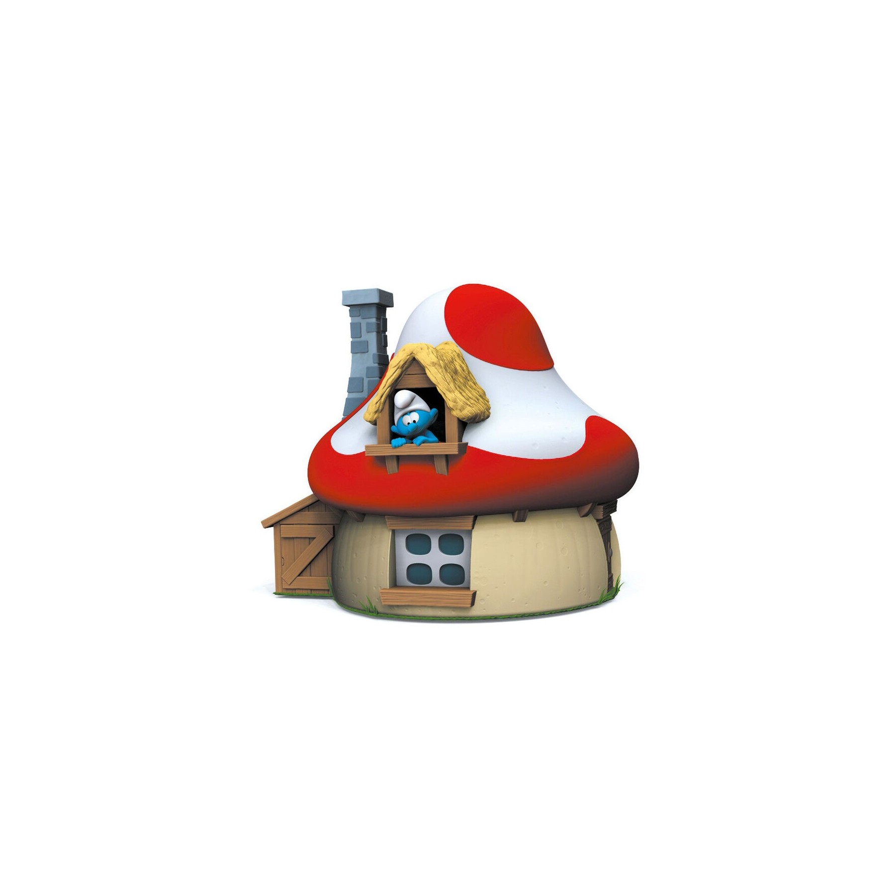 Figura hucha Casa Seta Pitufos 15cm