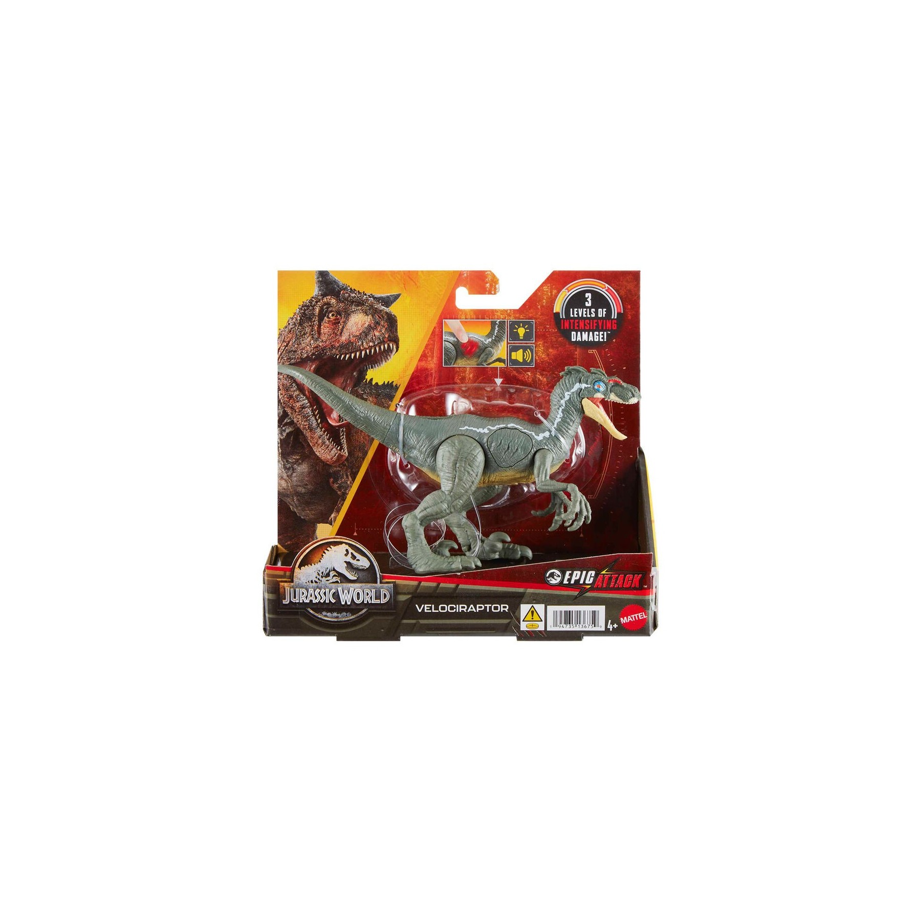 Figura Epic Attack Velociraptor Jurassic World 10cm
