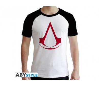 Assassin's Creed T-Shirt (XL) White/Black Premium: Crest
