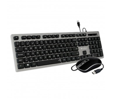 Teclado Y Ratón Subblim Combo Wired Ergo Keys Silent Flat Hq