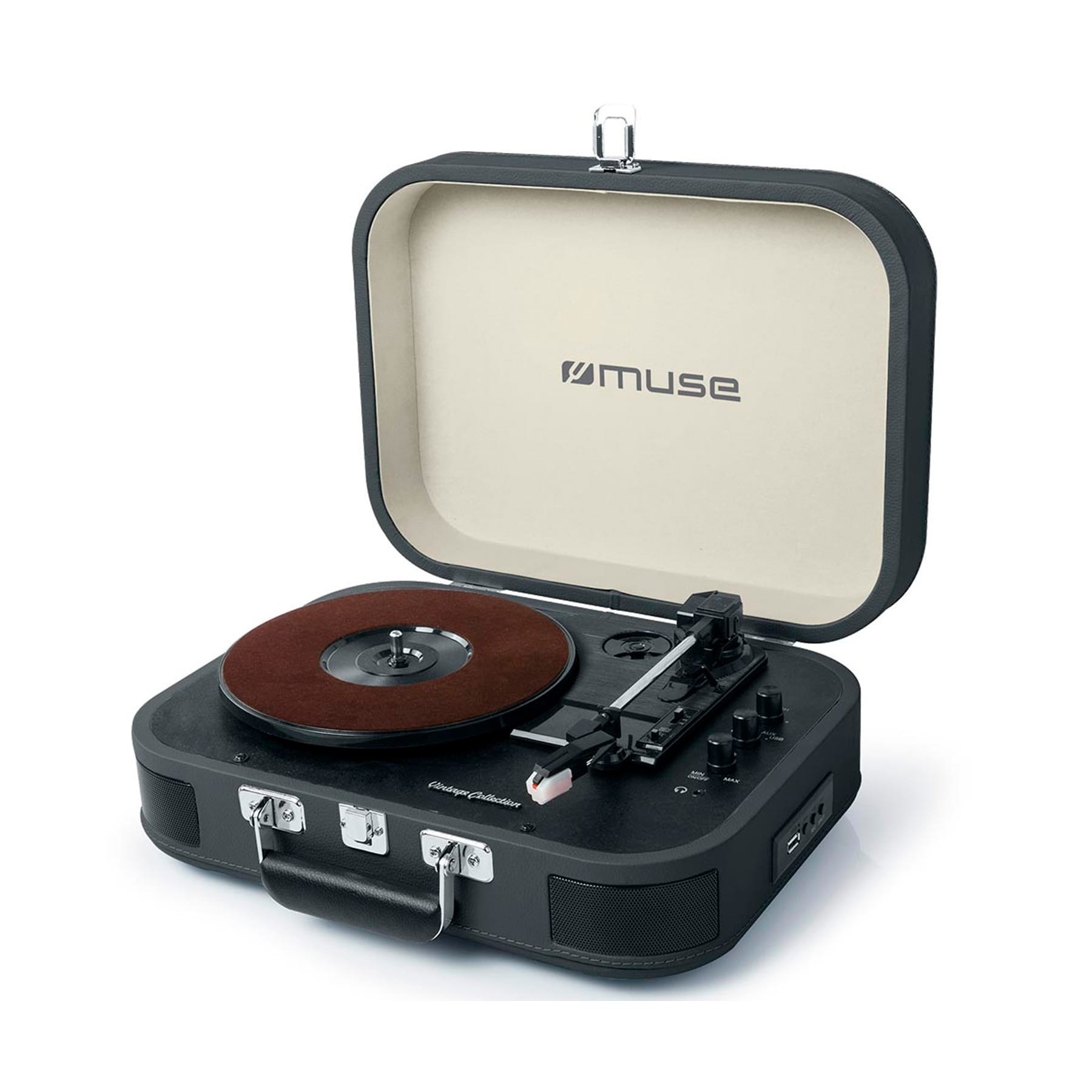 Muse Mt-201 Dg Dark Grey / Tocadiscos Con Altavoces