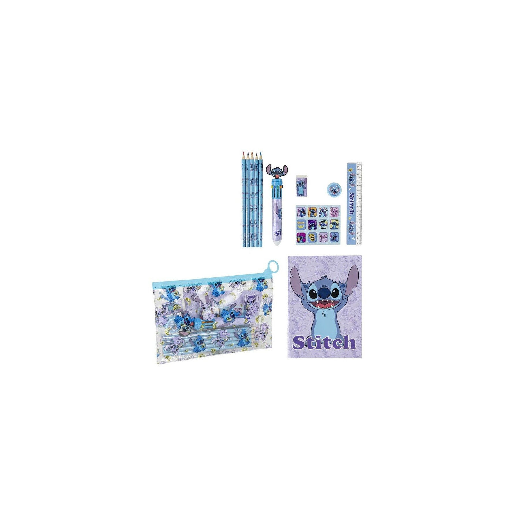Set Papeleria Los Vengadores Stitch Disney