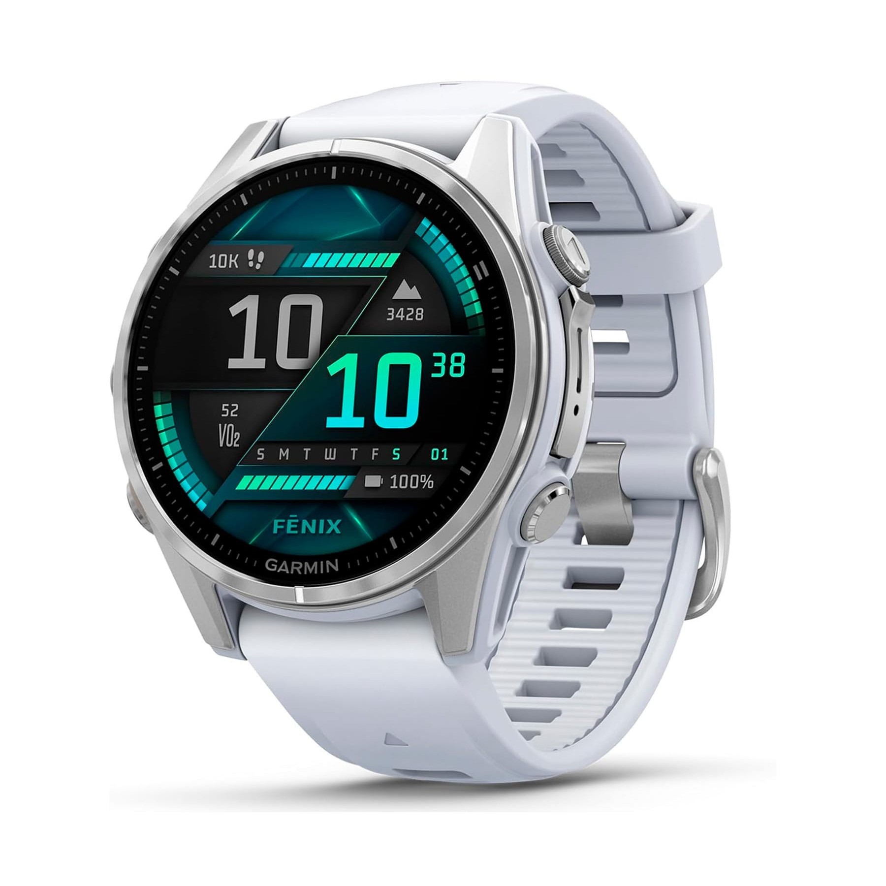 Garmin Fenix 8 Whitestone Smartwatch 43Mm / Amoled / Platead