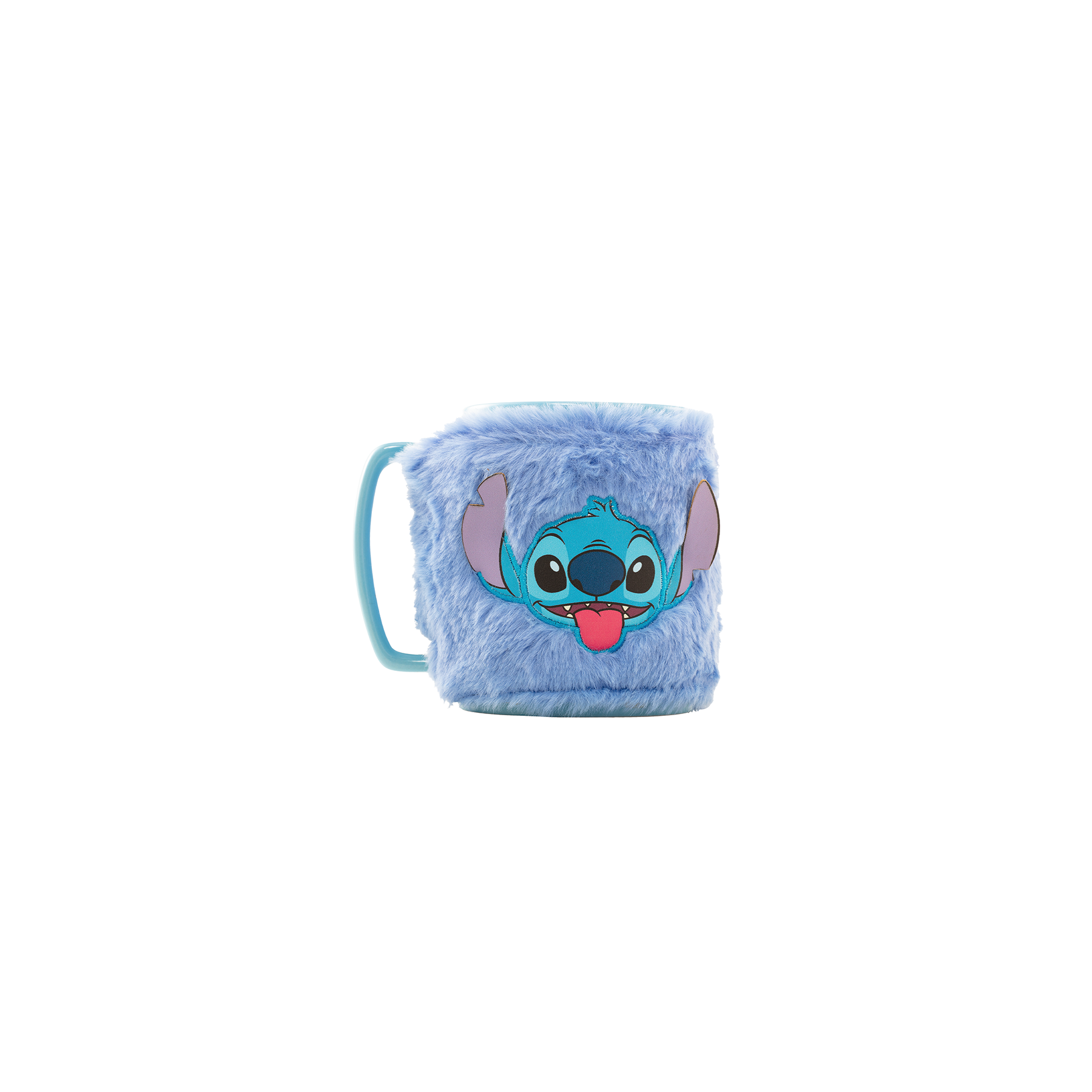 Taza Con Funda De Peluche Cara Stitch 440 Ml