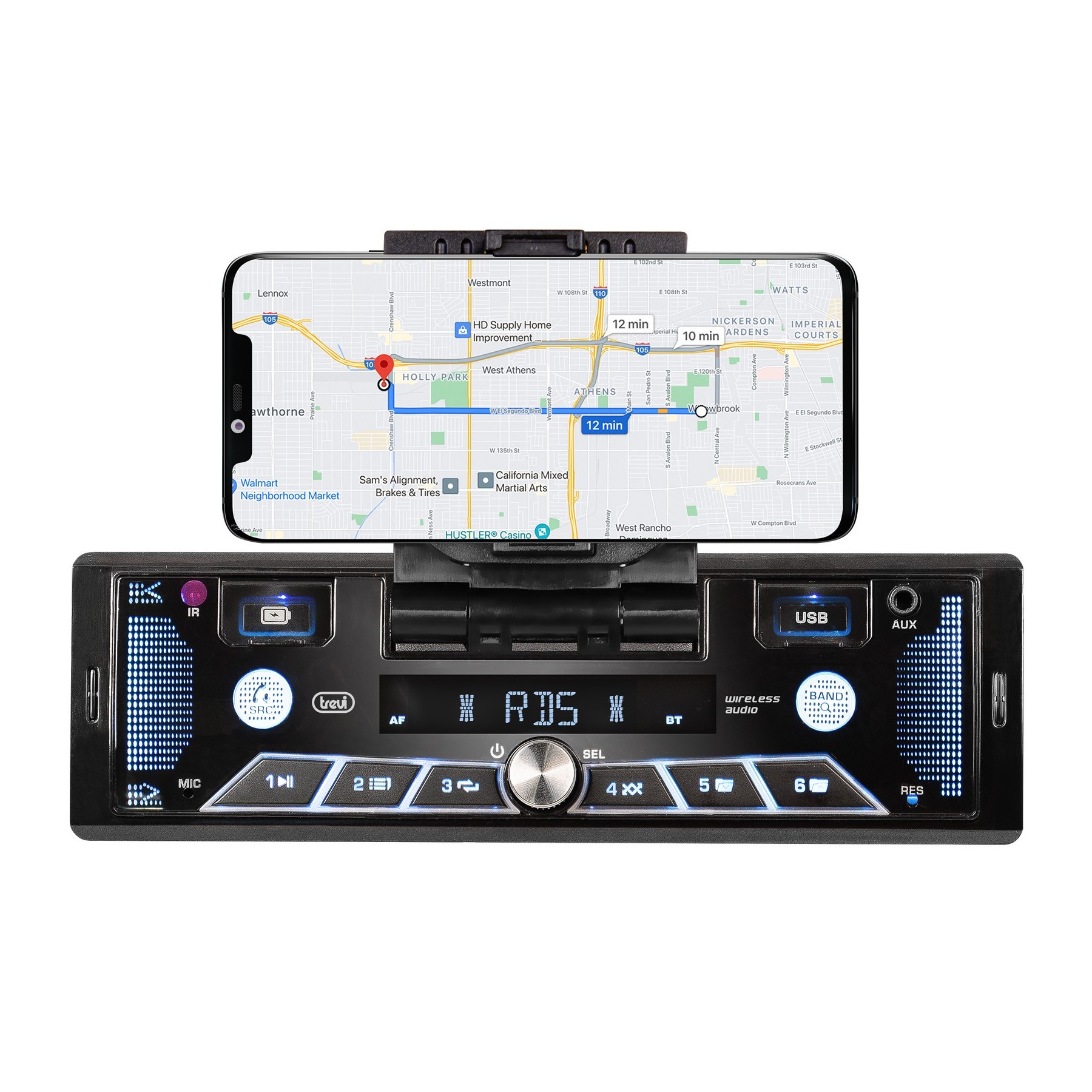 Radio De Coche Trevi Scd5602 Bt Usb Sd Aux