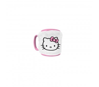 Taza Funda De Peluche Hello Kitty 440Ml