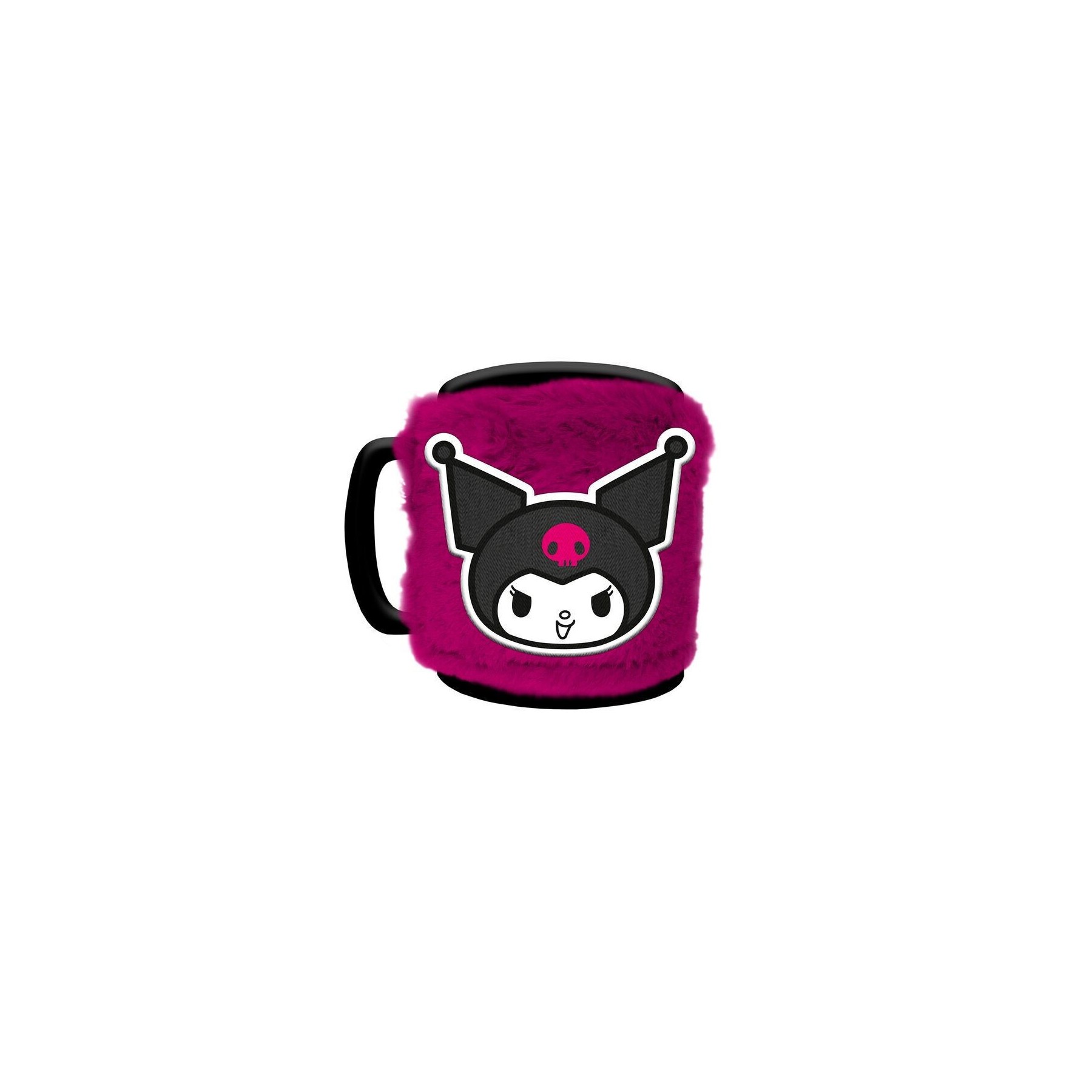 Taza Funda De Peluche Kuromi Hello Kitty 440Ml