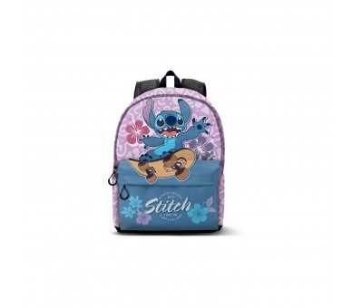 Mochila Skate Stitch Disney 44Cm Adaptable